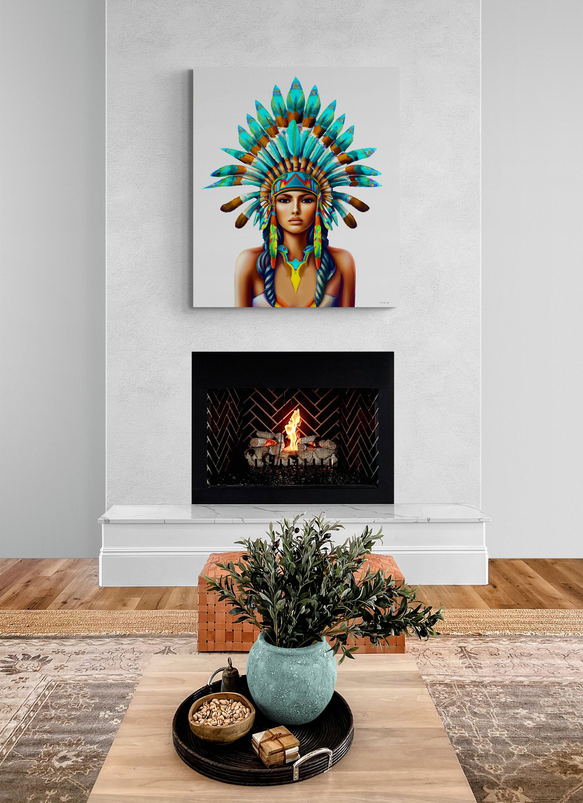 wall art, wall art canvas, wall art decor, wall art prints, wall art living room, art canvas, girl art, wall art women, native american art - LOLA VEGAS ART