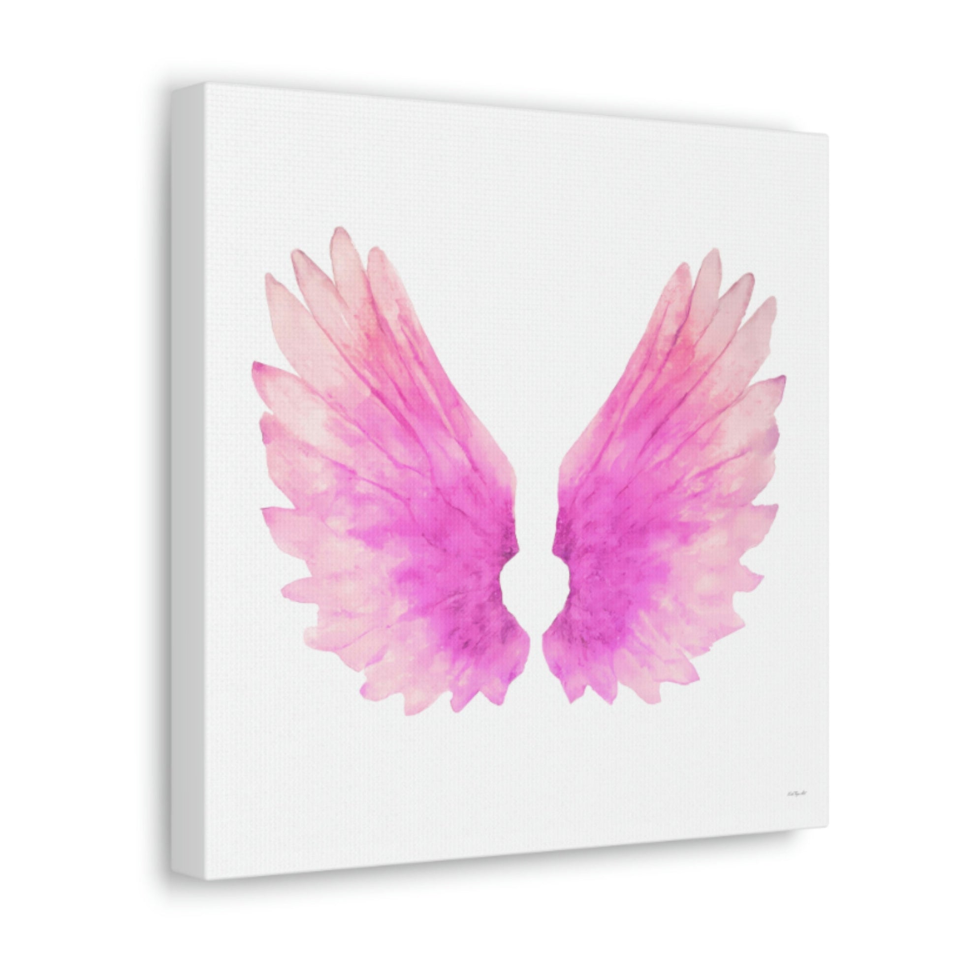 wall art, wall art canvas, wall art decor, wall art prints, wall decor, angel wings, angel wings art, wings, wall art pink - LOLA VEGAS ART