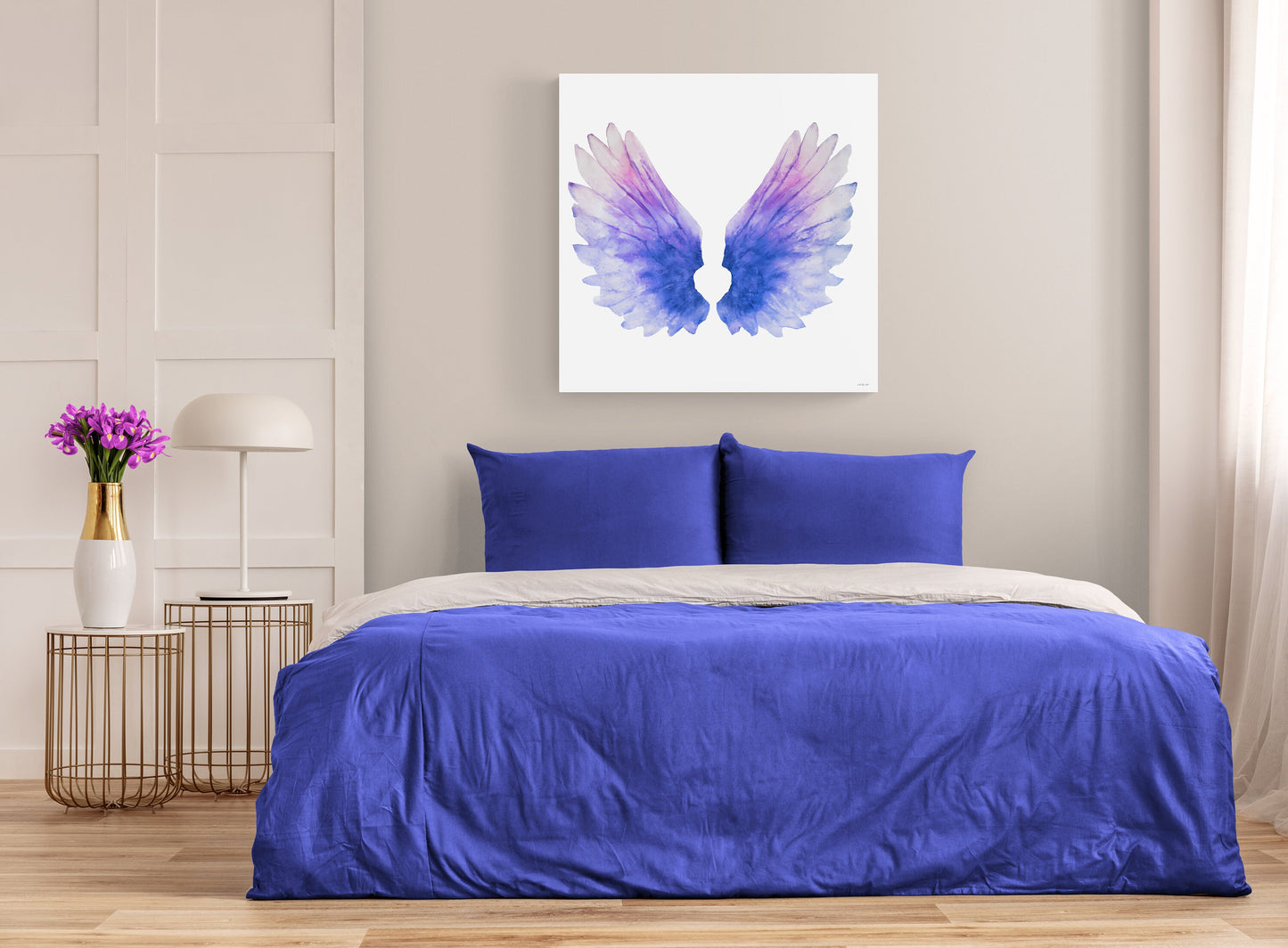 wall art, wall art canvas, wall art decor, wall art prints, angel wings, angel wings art, wings, wall art purple, wall art spiritual - LOLA VEGAS ART