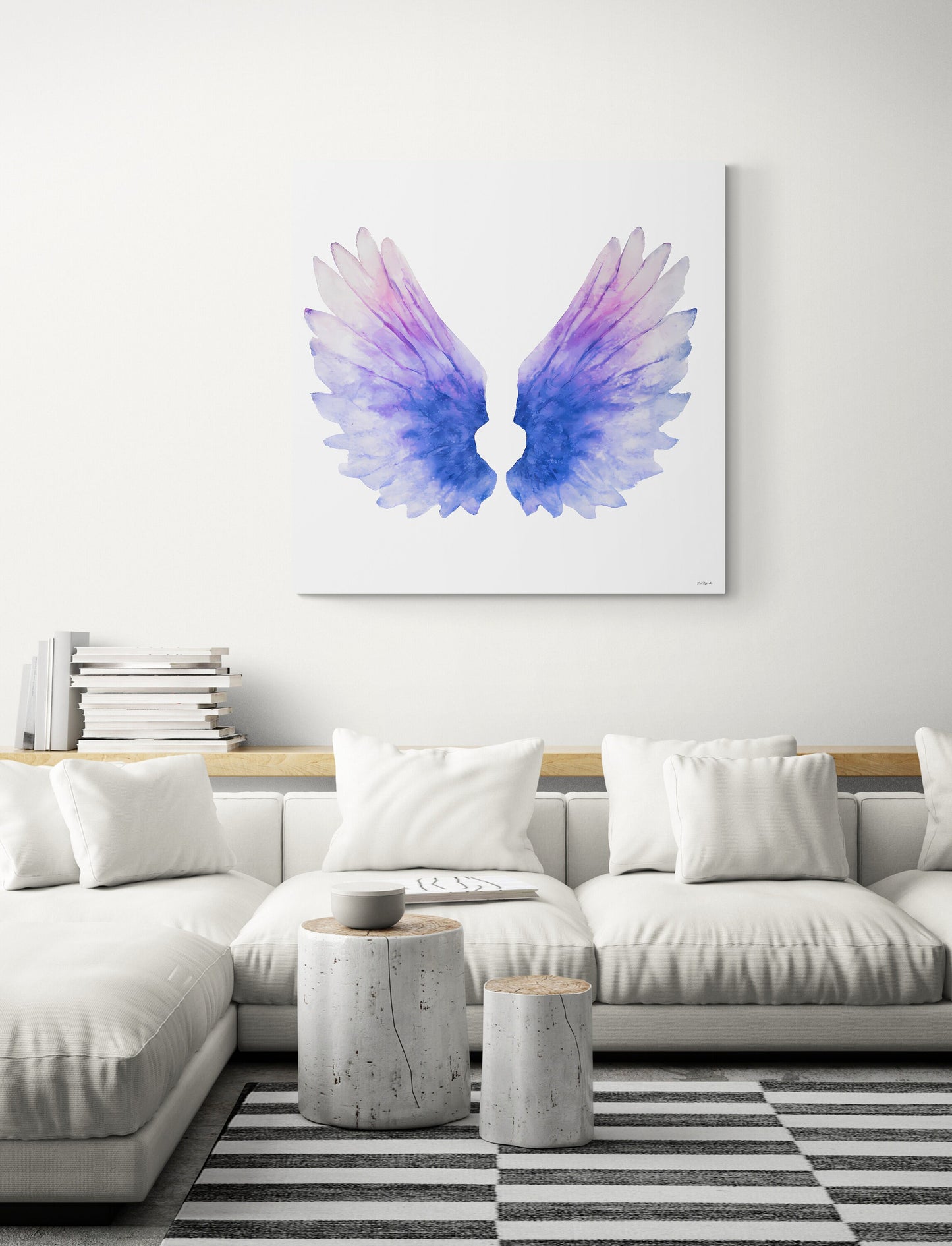 wall art, wall art canvas, wall art decor, wall art prints, angel wings, angel wings art, wings, wall art purple, wall art spiritual - LOLA VEGAS ART