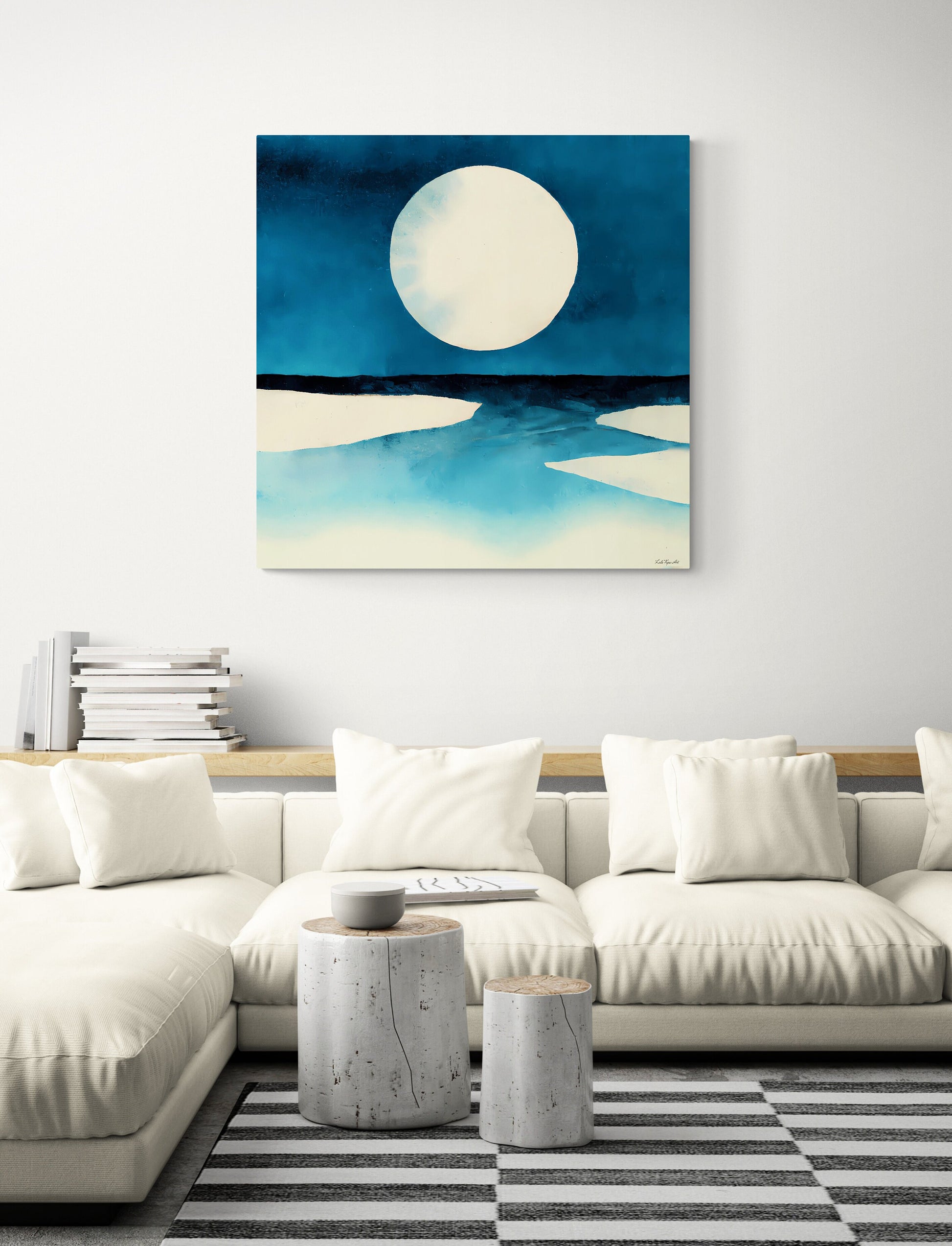 wall art, wall art canvas, wall art dcor, wall art canvas moon, wall art beach, wall art living room, wall art bedroom, wall art ocean - LOLA VEGAS ART