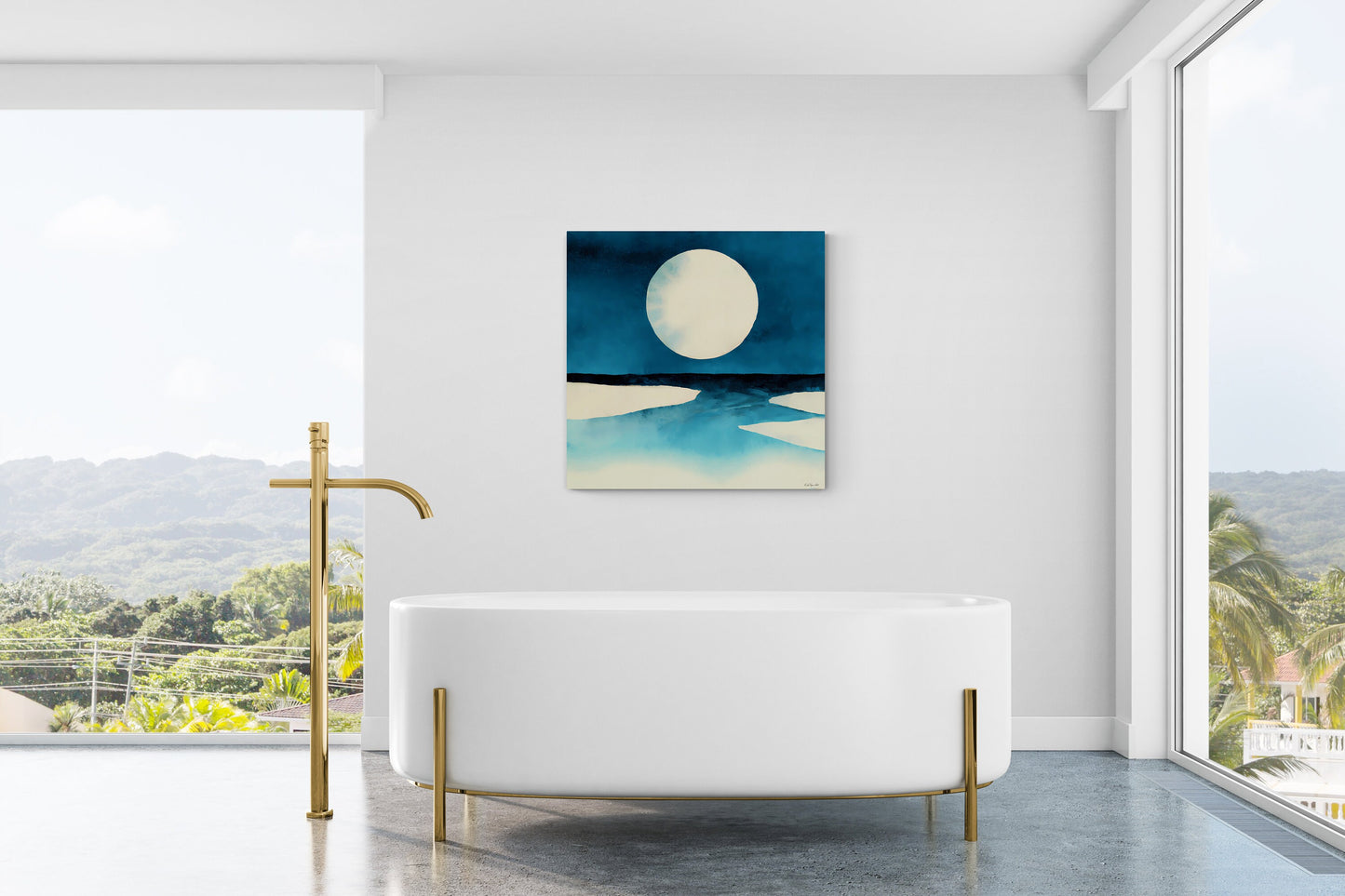 wall art, wall art canvas, wall art dcor, wall art canvas moon, wall art beach, wall art living room, wall art bedroom, wall art ocean - LOLA VEGAS ART