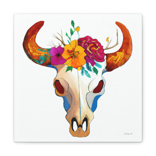 wall art, wall art canvas, wall art dcor, boho wall art, boho art prints, cow skull, boho style decor, southwestern wall art - LOLA VEGAS ART