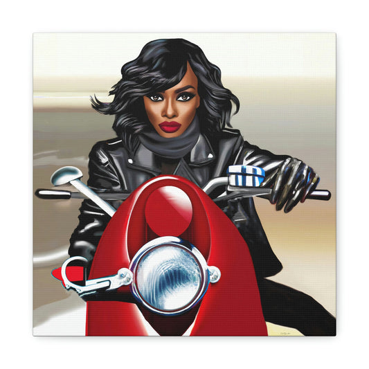 black woman art, black art, black girl magic, motorcycle art, goddess, wall art, wall art canvas, wall art dcor, woman art - LOLA VEGAS ART