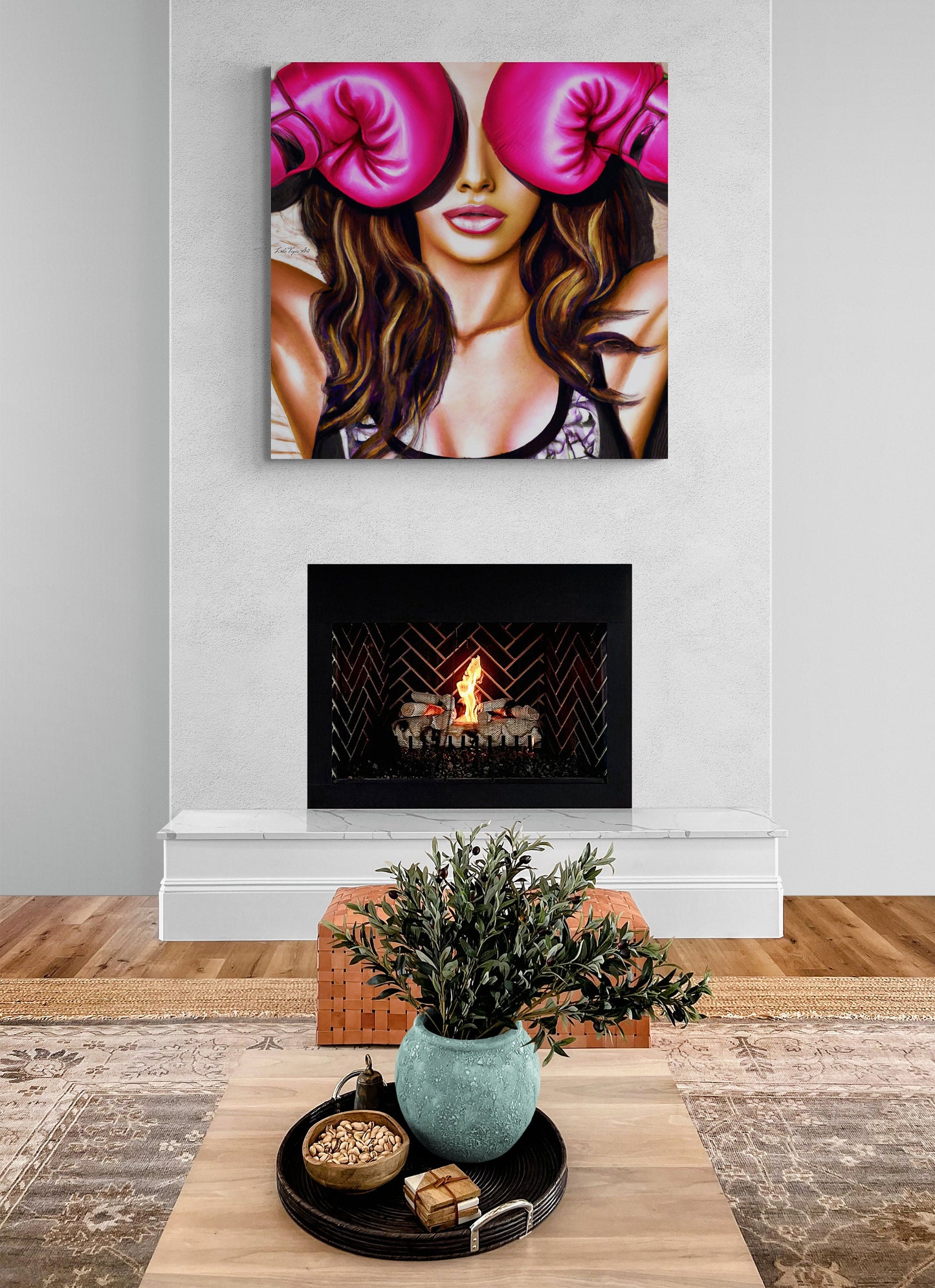 boxing, wall art, wall art canvas, wall art dcor, boxing, boxers, asian art, wall art living room, feminist art - LOLA VEGAS ART