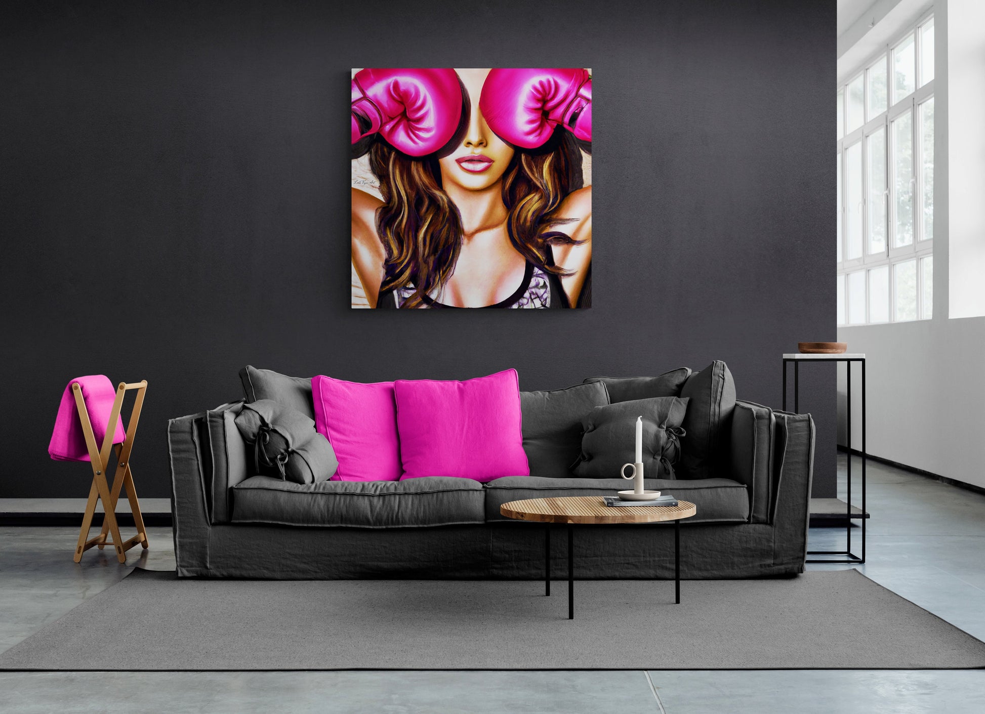 boxing, wall art, wall art canvas, wall art dcor, boxing, boxers, asian art, wall art living room, feminist art - LOLA VEGAS ART