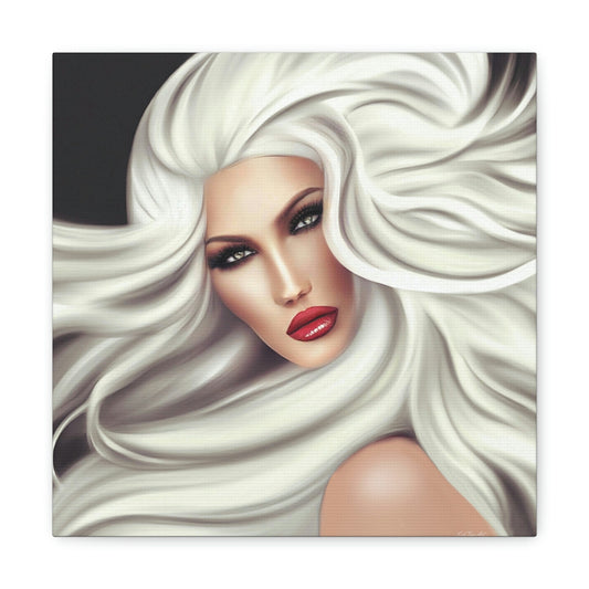 goddess art, long hair, contemporary art, wall art woman, wall art, wall art canvas, wall art dcor, woman dcor - LOLA VEGAS ART
