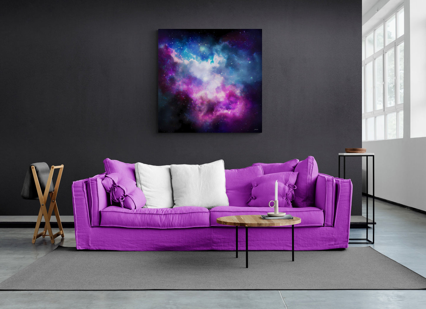 galaxy, space, wall art, wall art canvas, wall art dcor, nebula wall art, astronomy print, outer space, ready to hang - LOLA VEGAS ART