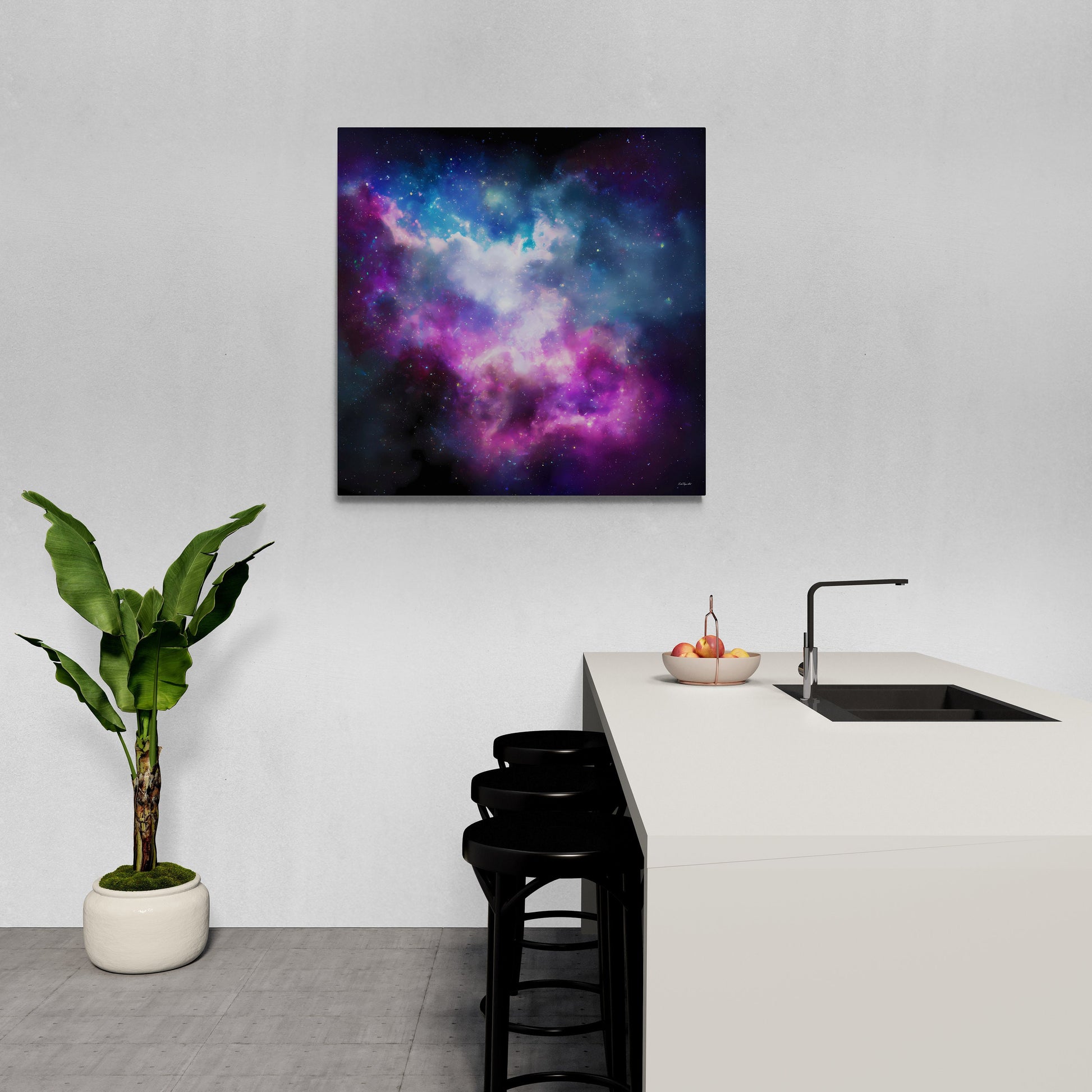 galaxy, space, wall art, wall art canvas, wall art dcor, nebula wall art, astronomy print, outer space, ready to hang - LOLA VEGAS ART