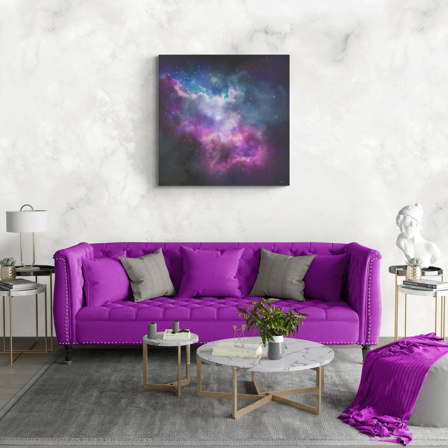 galaxy, space, wall art, wall art canvas, wall art dcor, nebula wall art, astronomy print, outer space, ready to hang - LOLA VEGAS ART