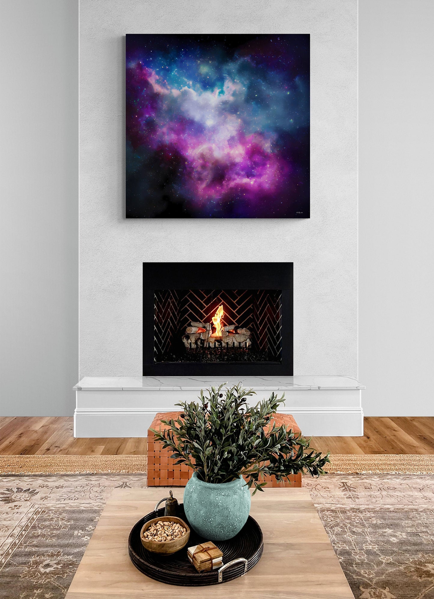 galaxy, space, wall art, wall art canvas, wall art dcor, nebula wall art, astronomy print, outer space, ready to hang - LOLA VEGAS ART