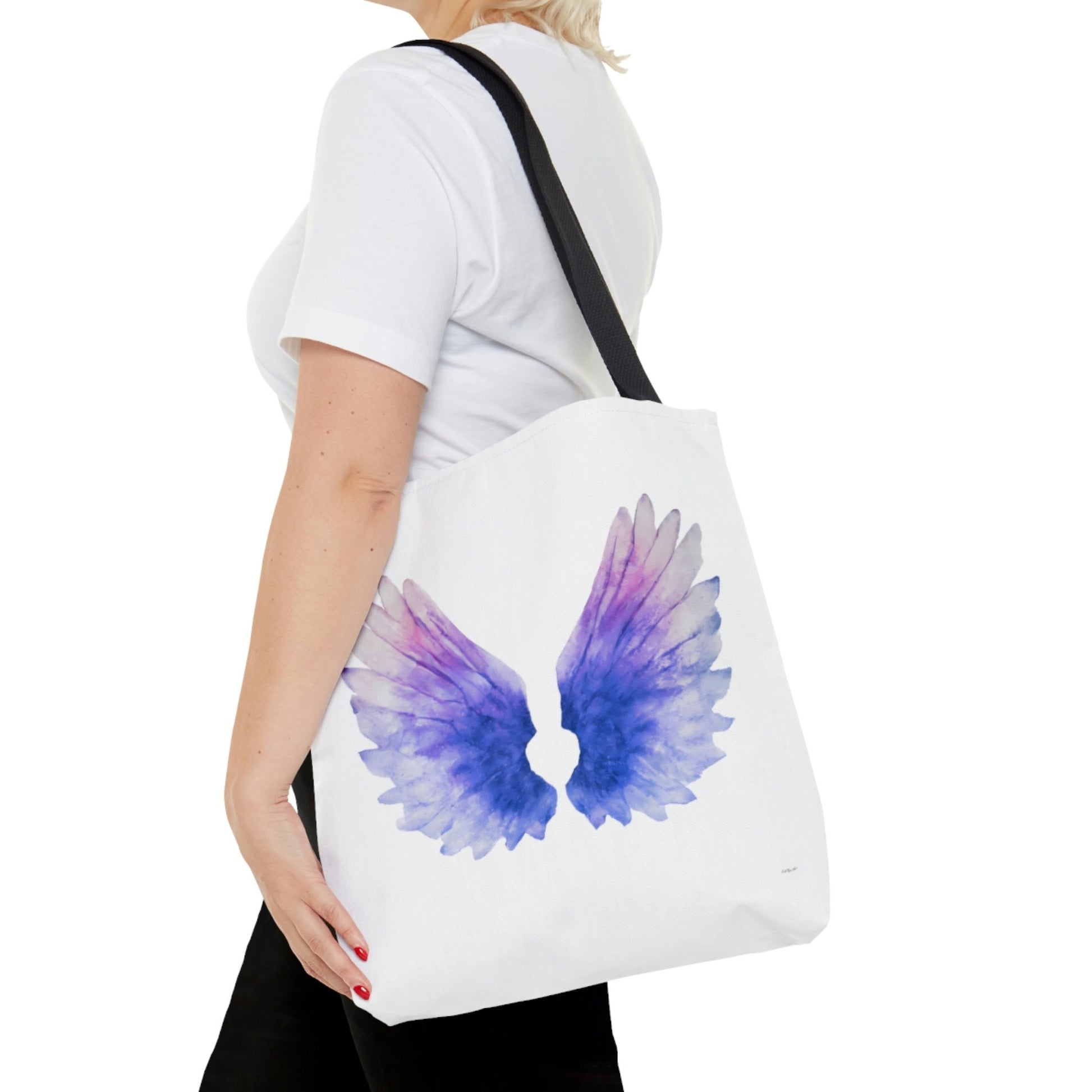angel wings,bag, canvas bag, tote bag, gifts for women, canvas shopper, oversized canvas bag, reusable bag, shopping bag, tote bag for women - LOLA VEGAS ART