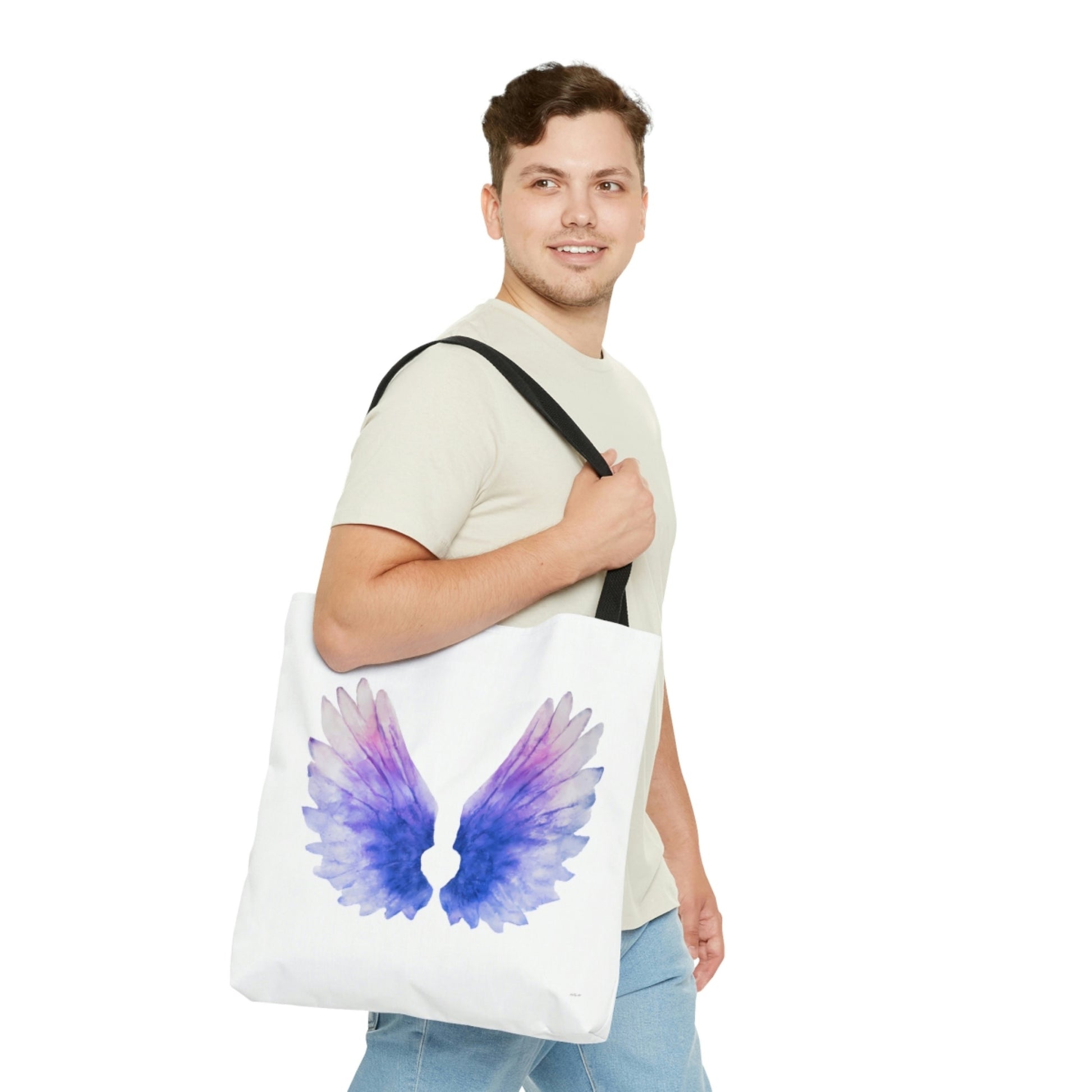 angel wings,bag, canvas bag, tote bag, gifts for women, canvas shopper, oversized canvas bag, reusable bag, shopping bag, tote bag for women - LOLA VEGAS ART