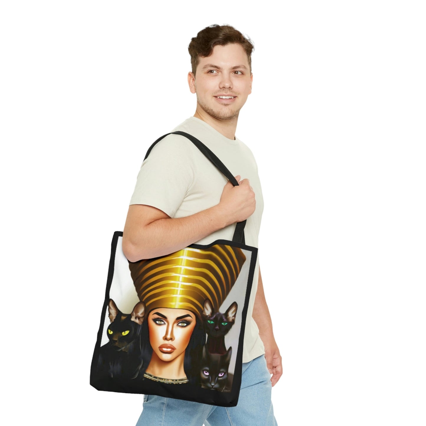 cats, bag, canvas bag, tote bag, gifts for women, canvas shopper, oversized canvas bag, reusable bag, shopping bag, tote bag for women - LOLA VEGAS ART
