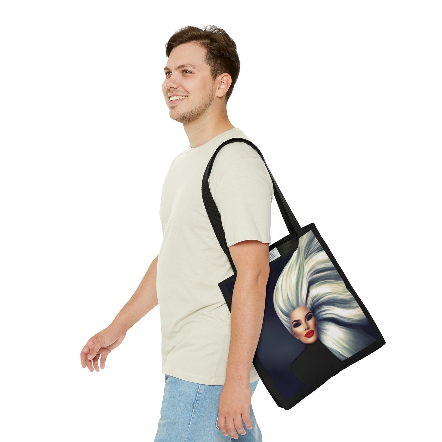 goddess, bag, canvas bag, tote bag, gifts for women, canvas shopper, oversized canvas bag, reusable bag, shopping bag, tote bag for women - LOLA VEGAS ART