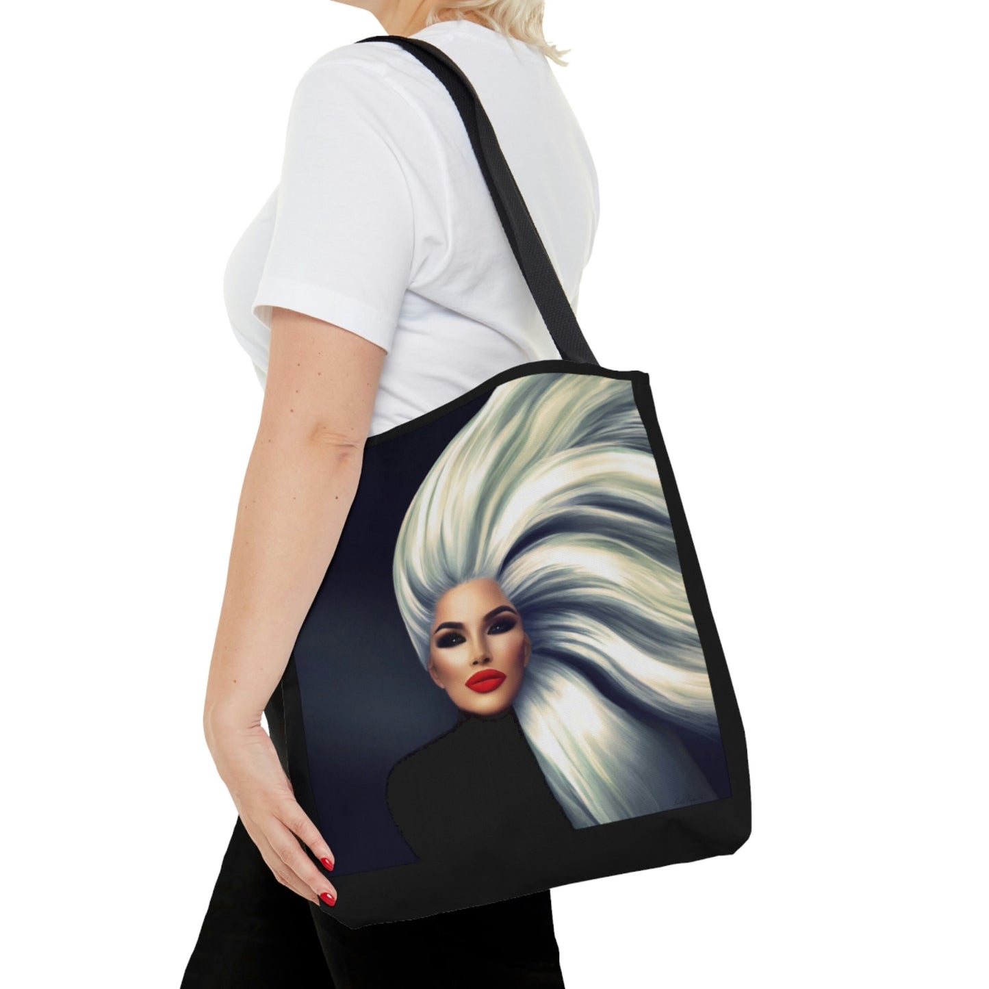 goddess, bag, canvas bag, tote bag, gifts for women, canvas shopper, oversized canvas bag, reusable bag, shopping bag, tote bag for women - LOLA VEGAS ART