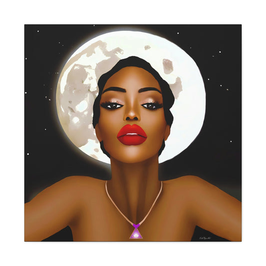 wall art, wall art canvas, wall art dcor, wall art large, wall art prints, african american wall art, wall art woman, wall art the moon - LOLA VEGAS ART