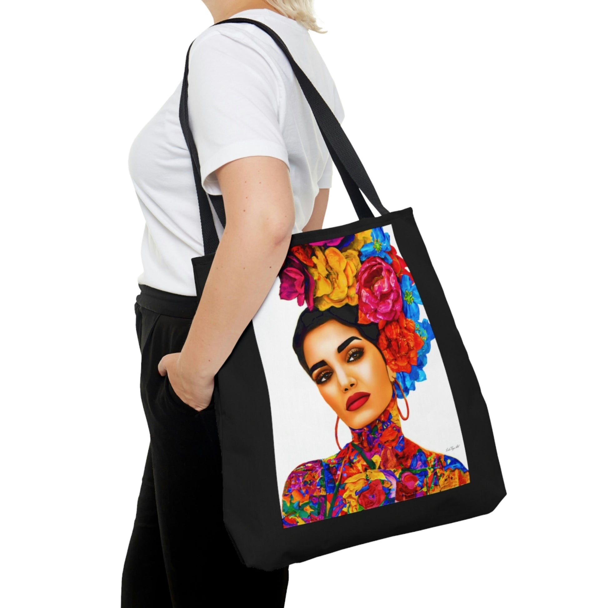flower girl hair, bag, canvas bag, tote bag, gifts for women, oversized canvas bag, reusable bag, shopping bag, tote bag for women - LOLA VEGAS ART