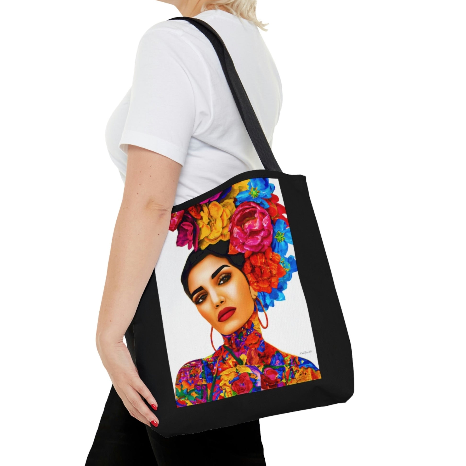 flower girl hair, bag, canvas bag, tote bag, gifts for women, oversized canvas bag, reusable bag, shopping bag, tote bag for women - LOLA VEGAS ART