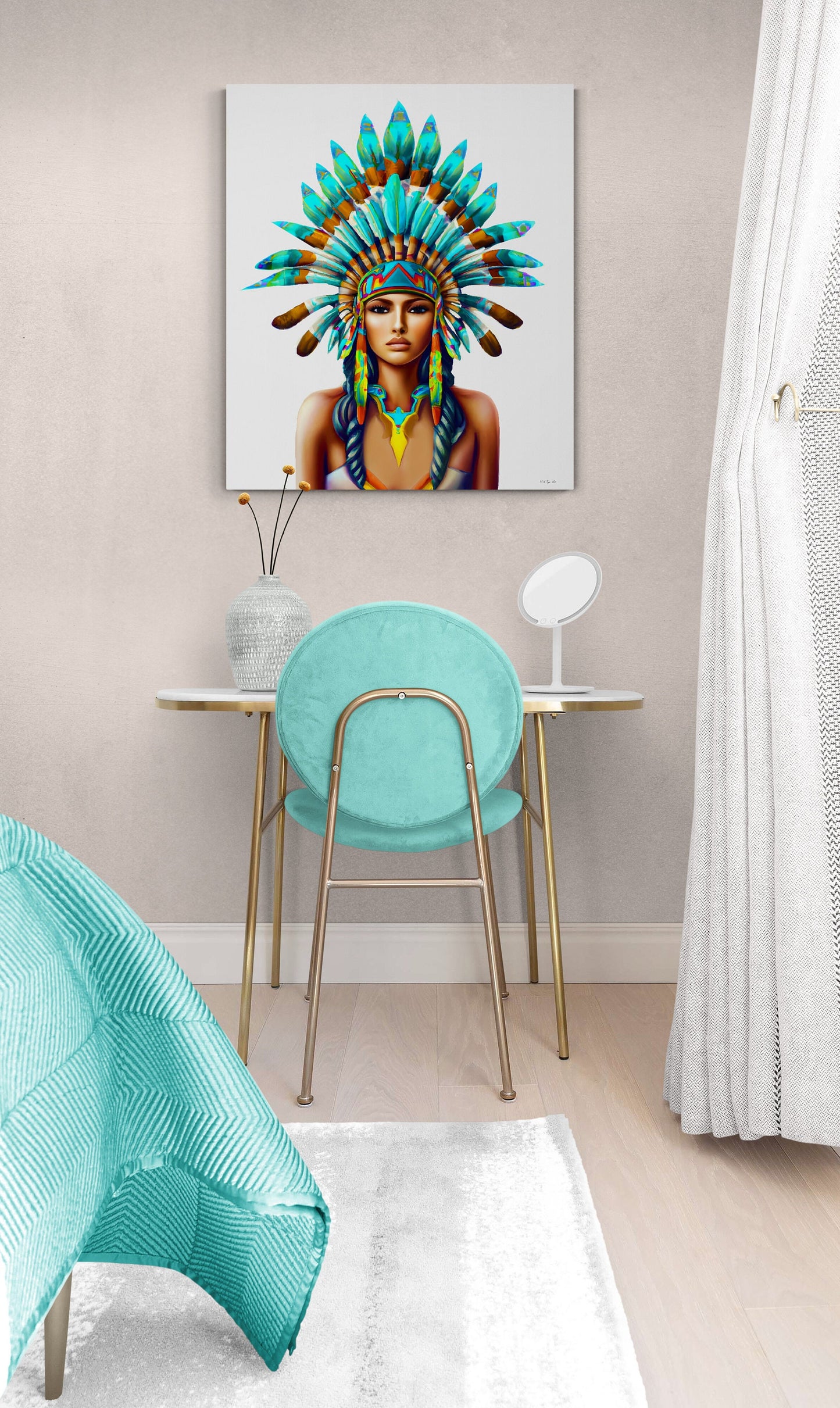 wall art, wall art canvas, wall art decor, wall art prints, wall art living room, art canvas, girl art, wall art women, native american art - LOLA VEGAS ART