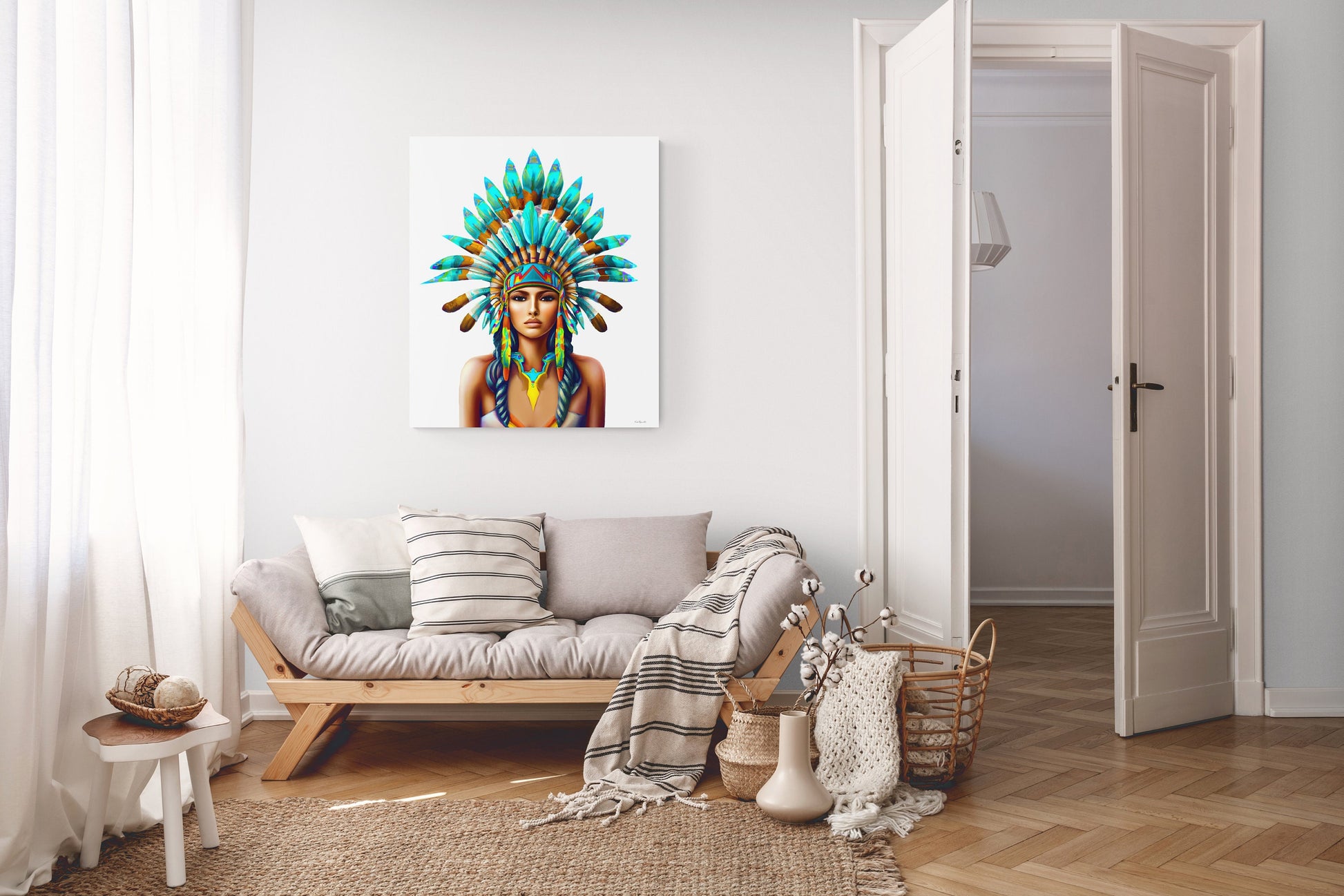 wall art, wall art canvas, wall art decor, wall art prints, wall art living room, art canvas, girl art, wall art women, native american art - LOLA VEGAS ART