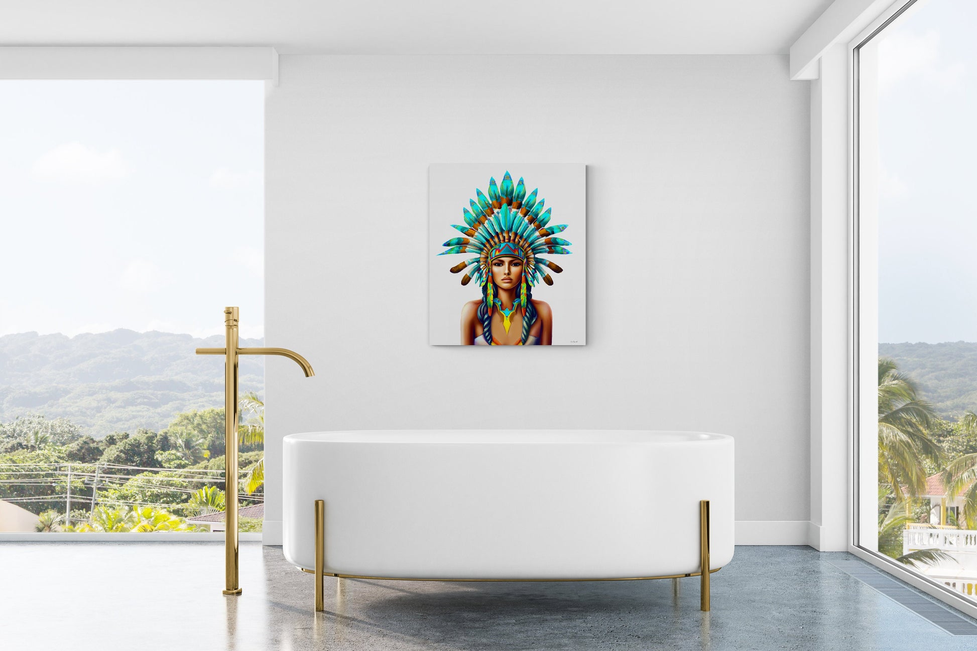wall art, wall art canvas, wall art decor, wall art prints, wall art living room, art canvas, girl art, wall art women, native american art - LOLA VEGAS ART