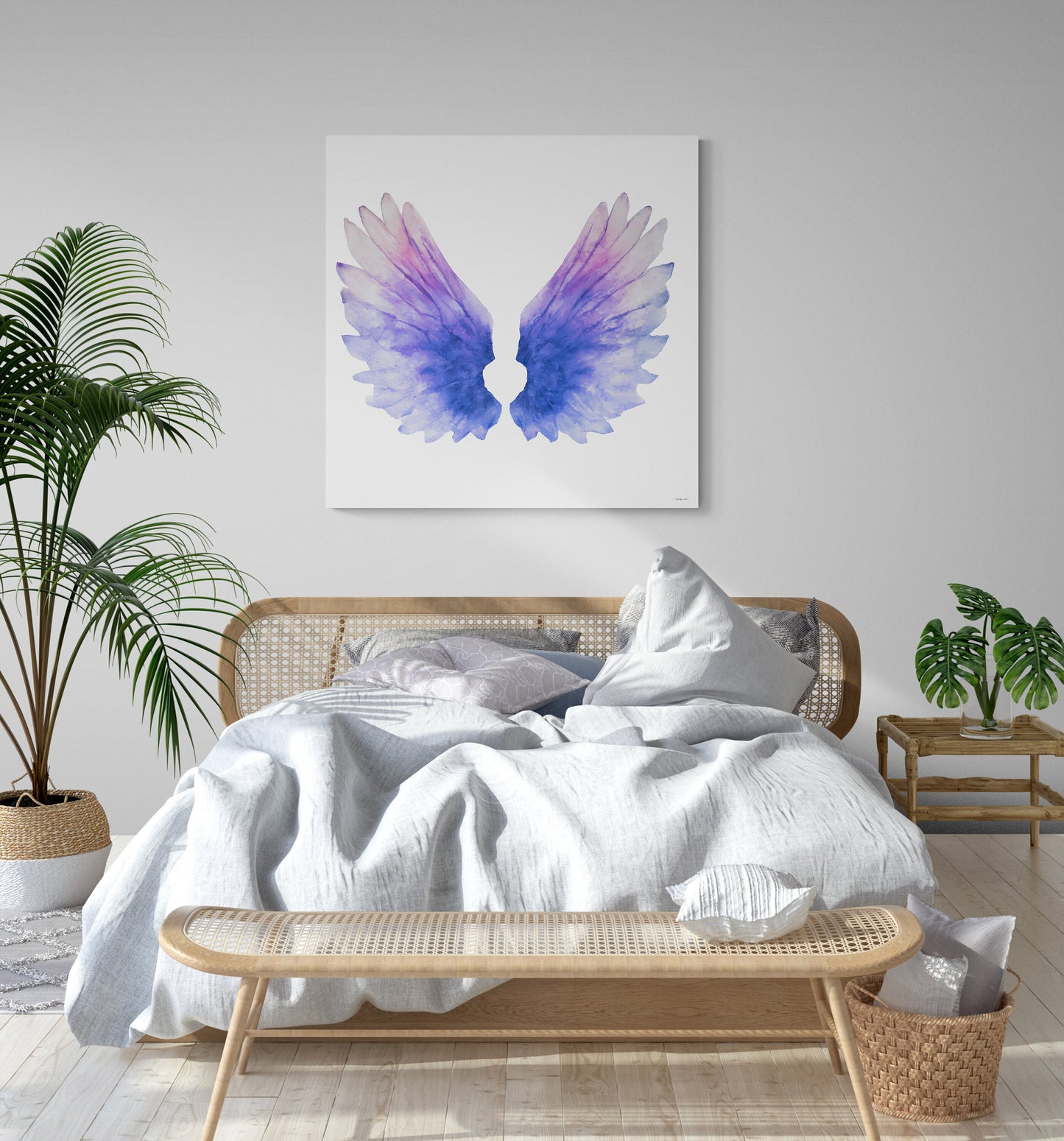wall art, wall art canvas, wall art decor, wall art prints, angel wings, angel wings art, wings, wall art purple, wall art spiritual - LOLA VEGAS ART