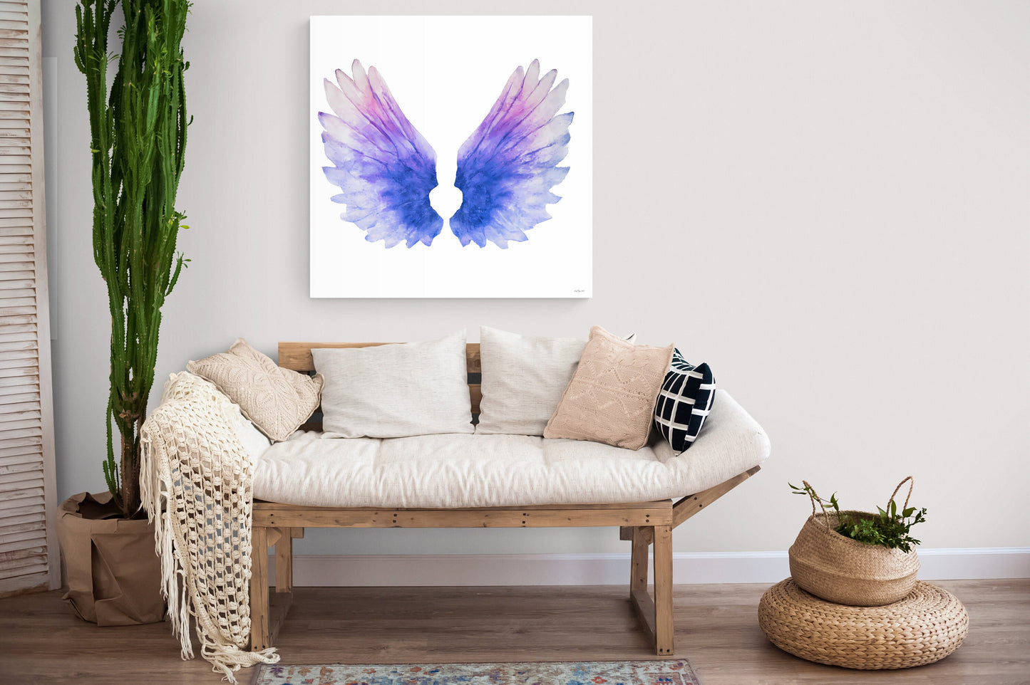 wall art, wall art canvas, wall art decor, wall art prints, angel wings, angel wings art, wings, wall art purple, wall art spiritual - LOLA VEGAS ART