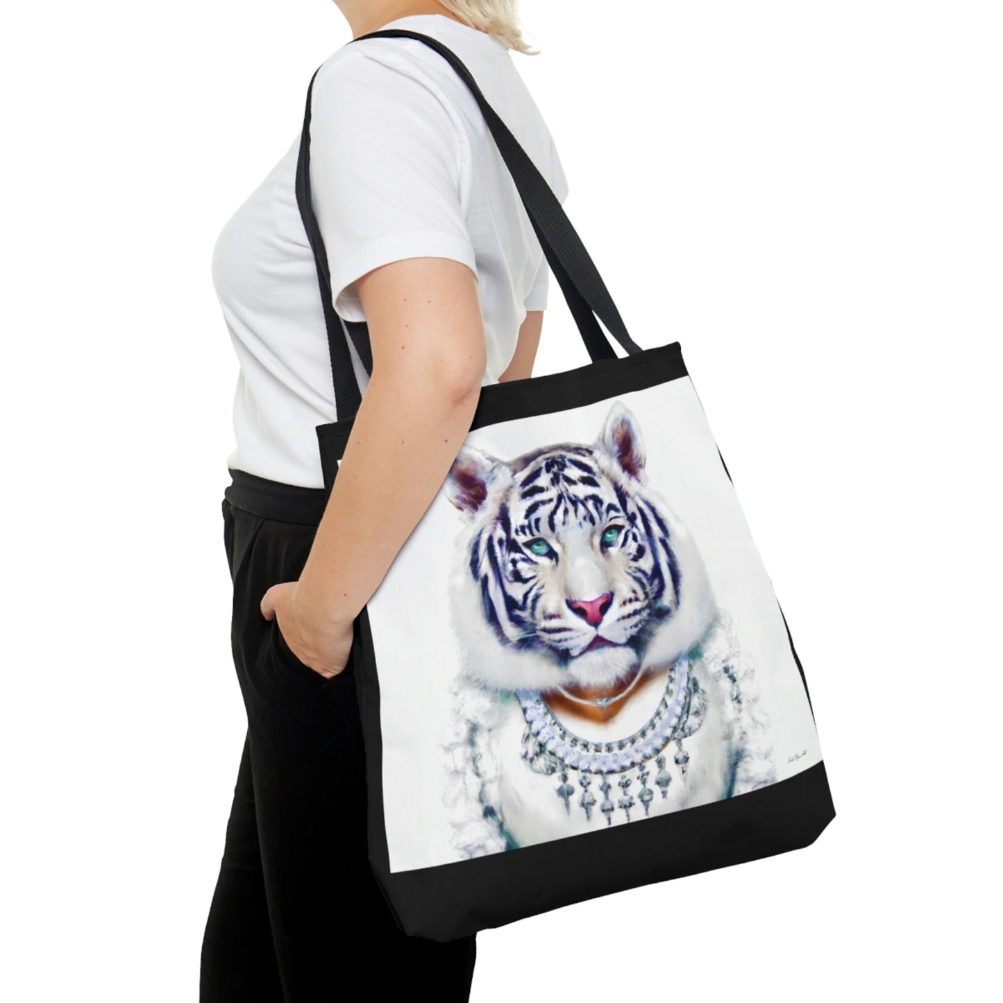 tiger, bag, canvas bag, tote bag, gifts for women, canvas shopper, oversized canvas bag, reusable bag, shopping bag, tote bag for women - LOLA VEGAS ART