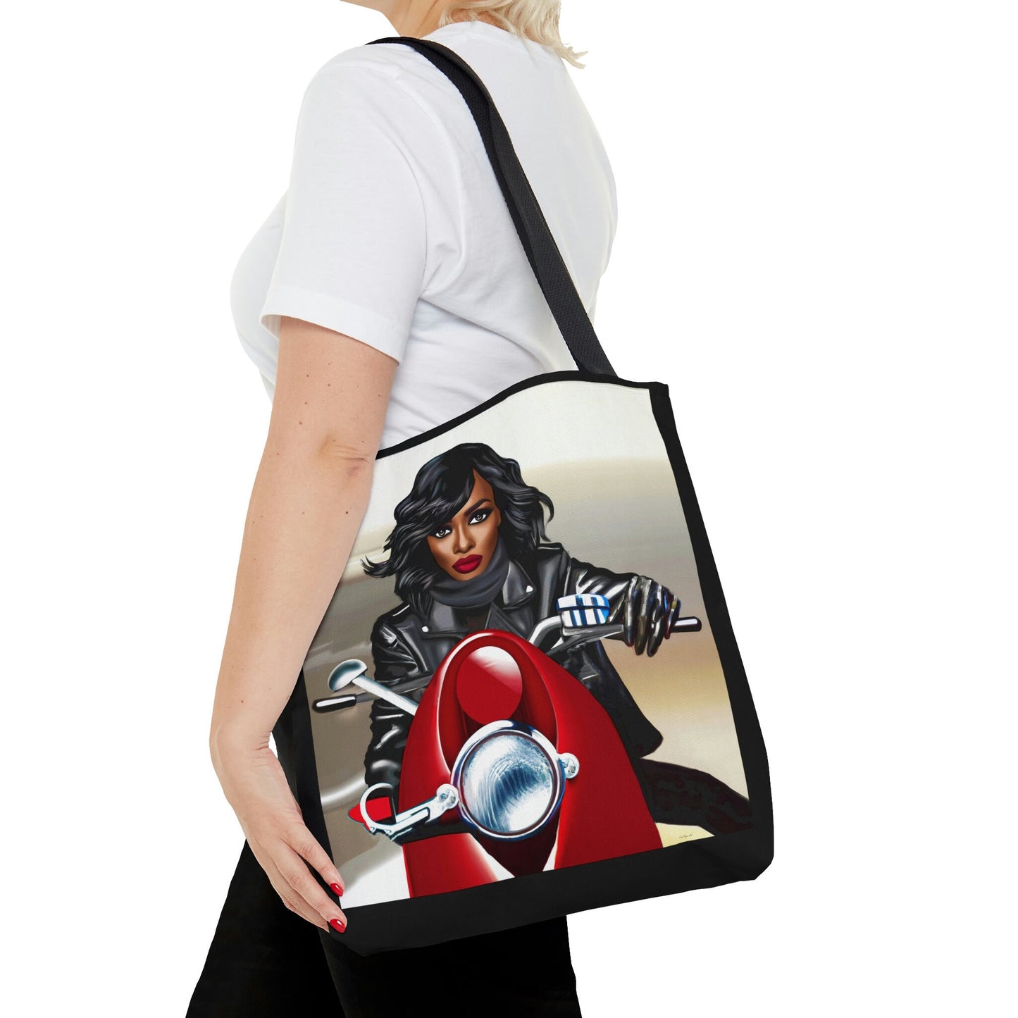 black woman, bag, canvas bag, tote bag, gifts for women, oversized canvas bag, reusable bag, shopping bag, tote bag for women - LOLA VEGAS ART