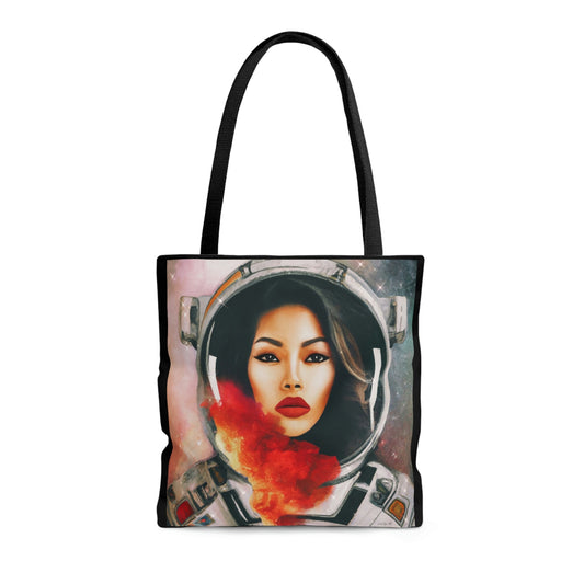 female astronaut, bag, canvas bag, tote bag, gifts for women, oversized canvas bag, reusable bag, shopping bag, tote bag for women - LOLA VEGAS ART