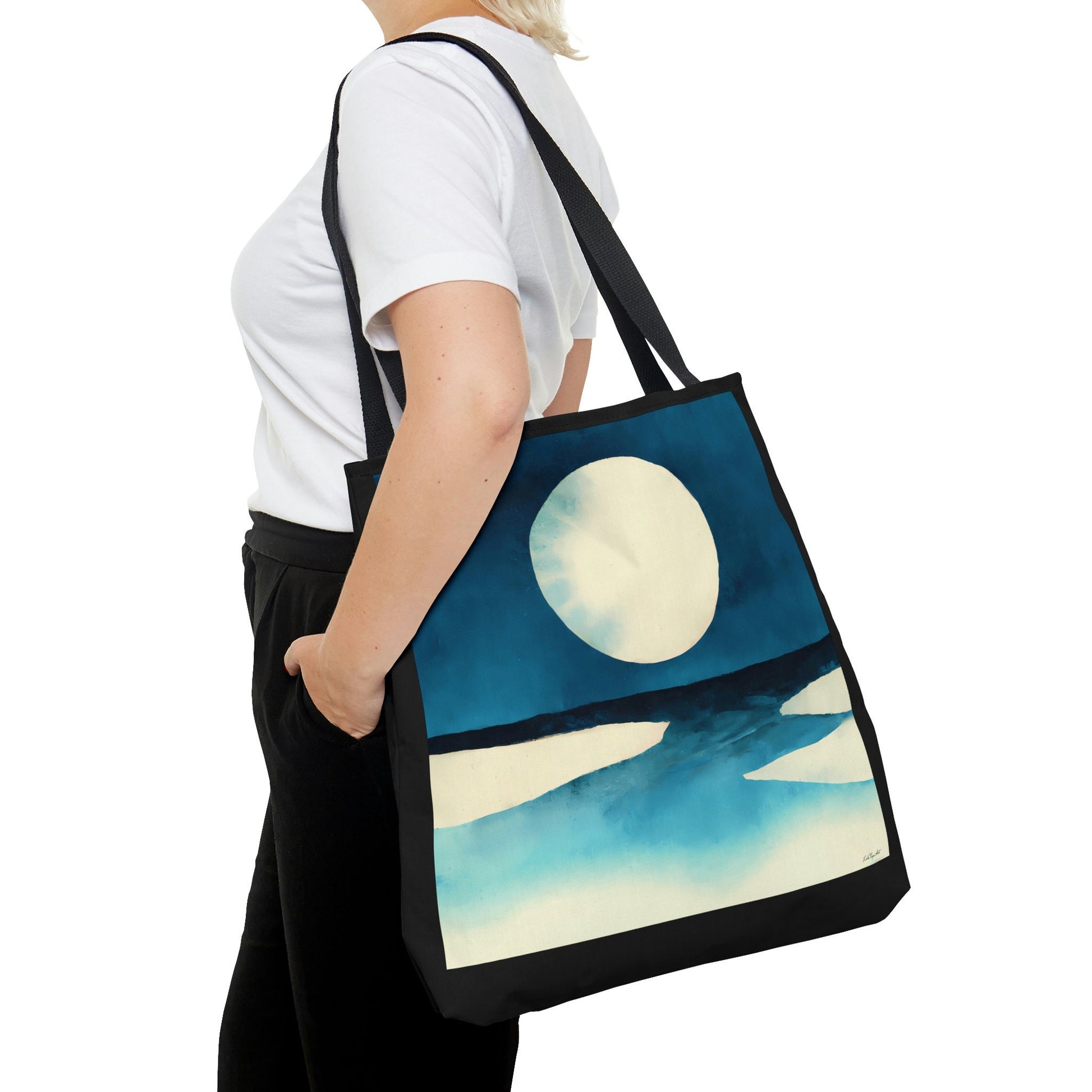moon, bag, canvas bag, tote bag, gifts for women, canvas shopper, oversized canvas bag, reusable bag, shopping bag, tote bag for women - LOLA VEGAS ART