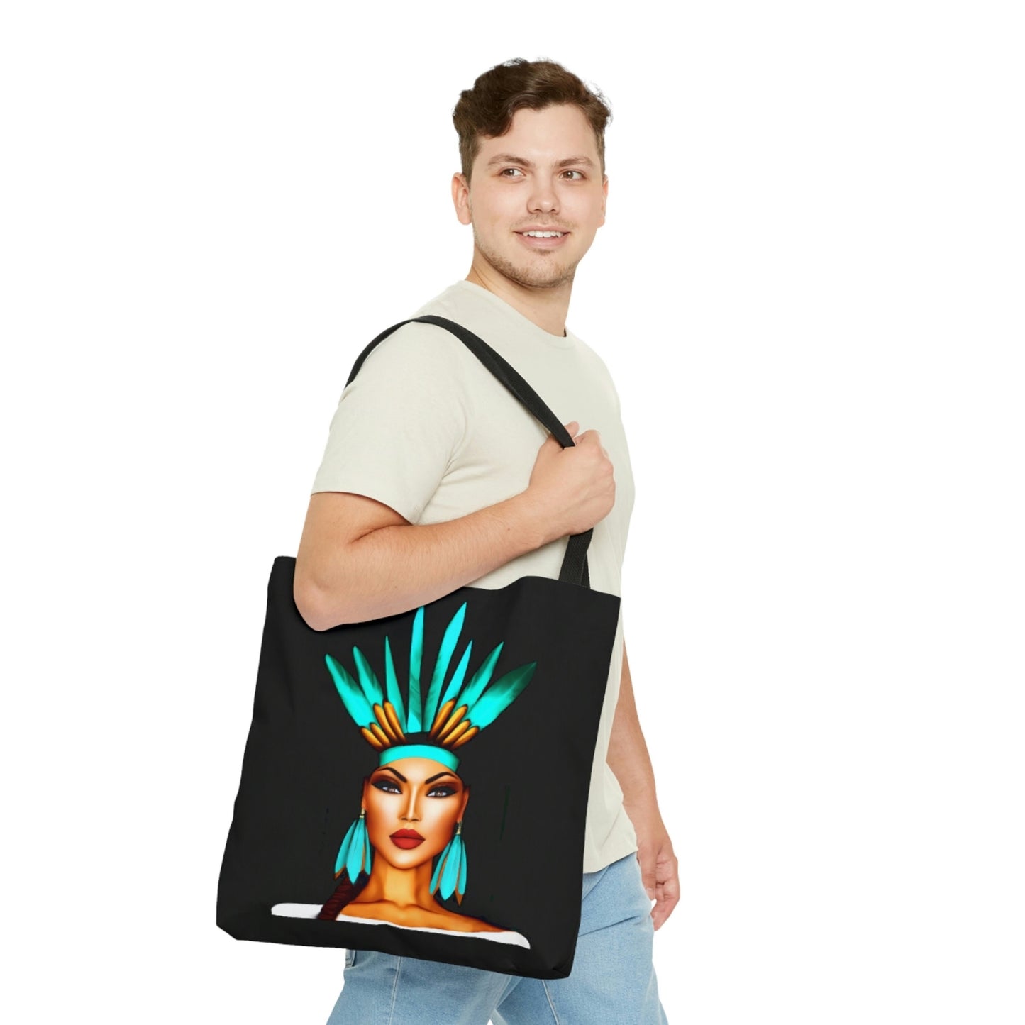 native american, bag, canvas bag, tote bag, gifts for women, oversized canvas bag, reusable bag, shopping bag, tote bag for women - LOLA VEGAS ART