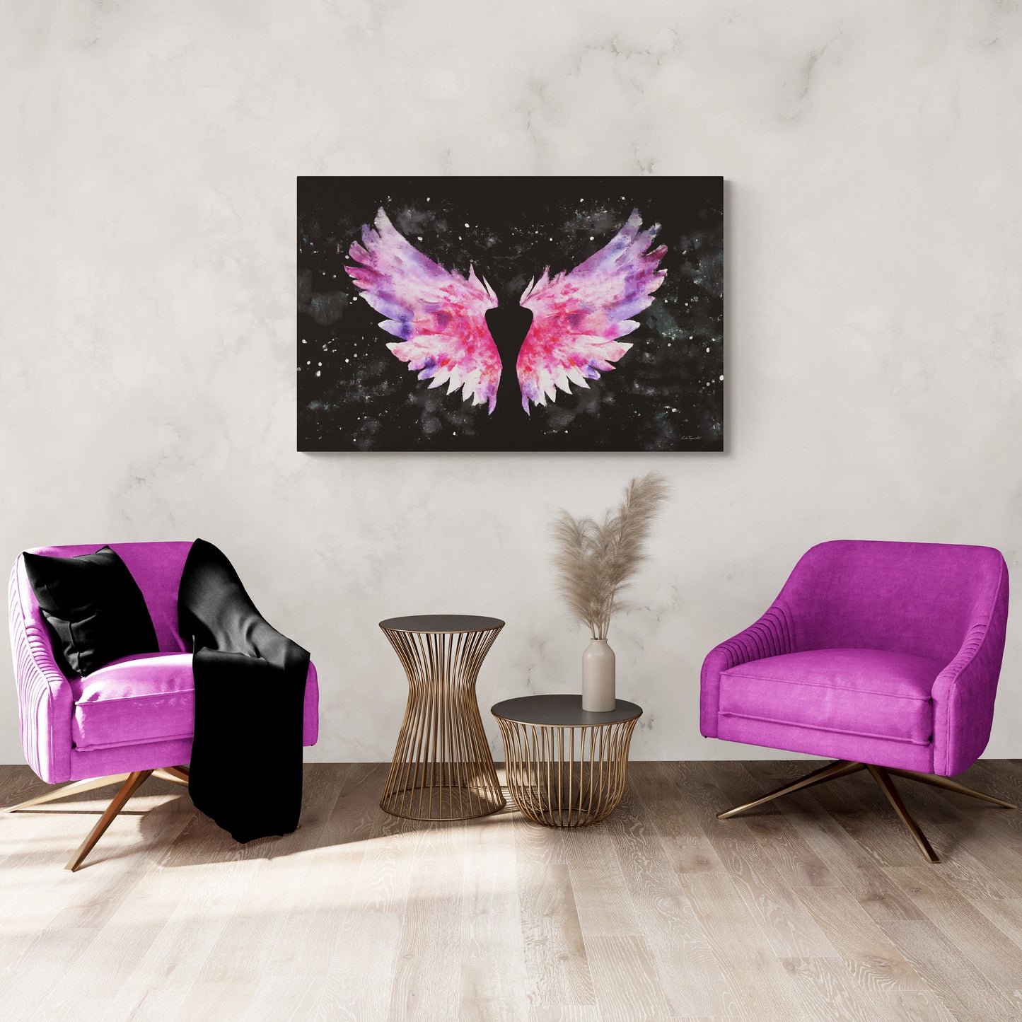 wall art, wall art canvas, wall art dcor, angel wings, angel wings art, modern wall art, wall art large, wings - LOLA VEGAS ART