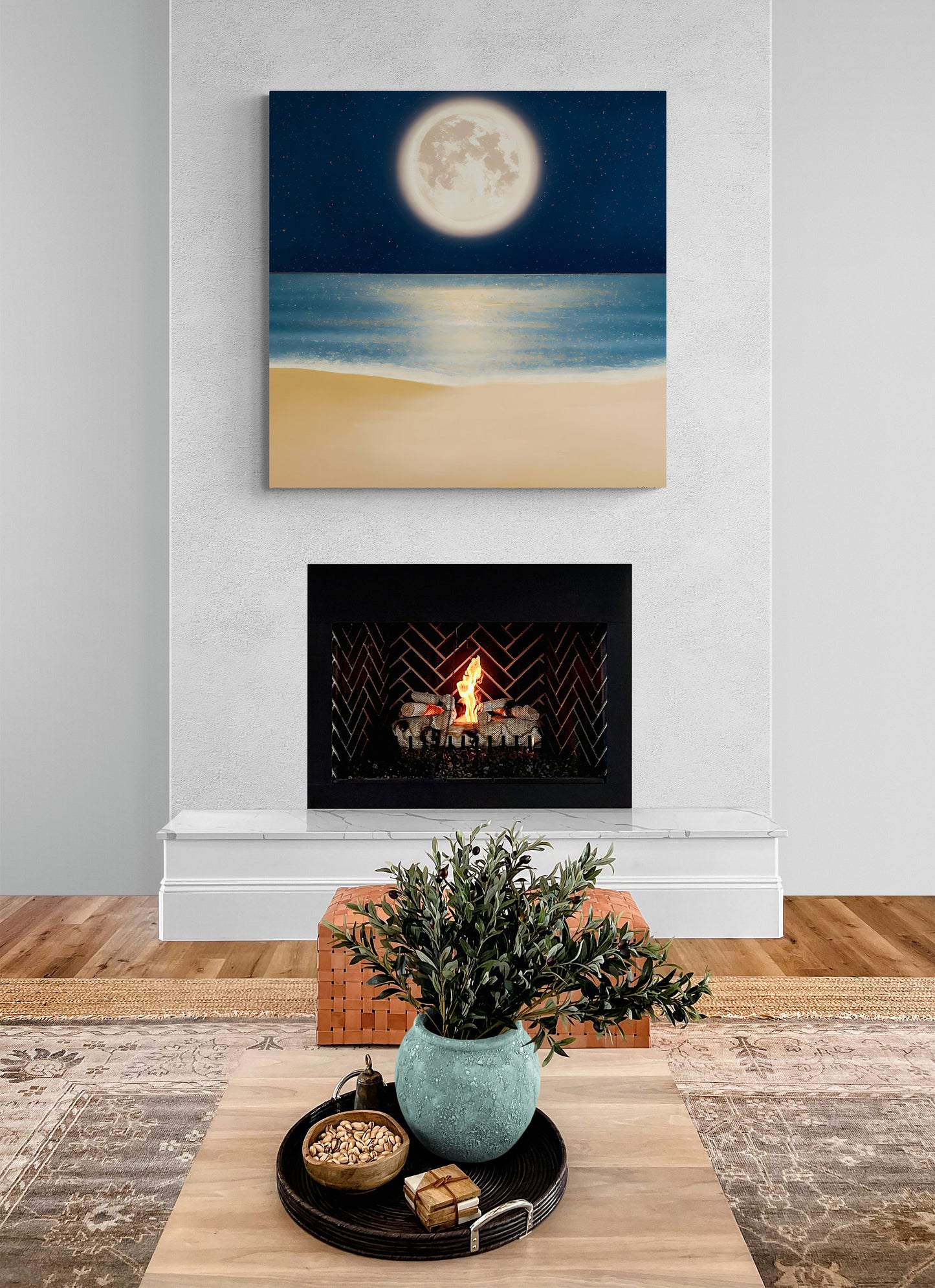 wall art canvas moon, wall art, wall art canvas, wall art dcor, wall art beach, wall art living room, wall art bedroom, wall art ocean - LOLA VEGAS ART
