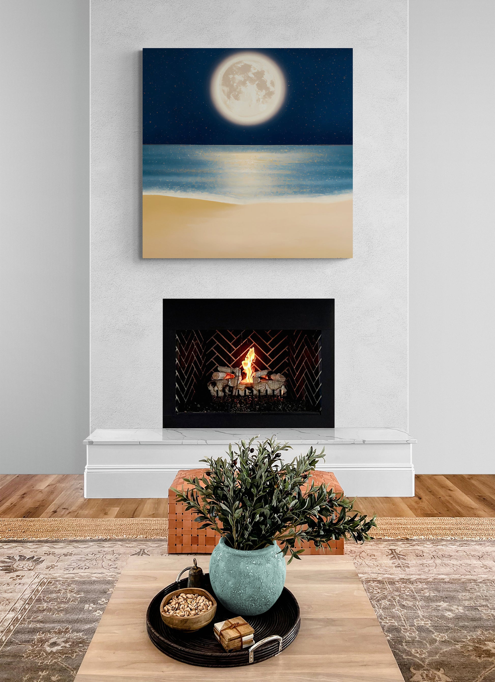 wall art canvas moon, wall art, wall art canvas, wall art dcor, wall art beach, wall art living room, wall art bedroom, wall art ocean - LOLA VEGAS ART