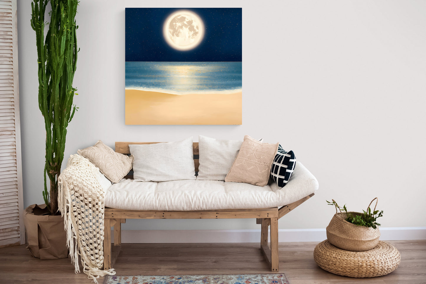 wall art canvas moon, wall art, wall art canvas, wall art dcor, wall art beach, wall art living room, wall art bedroom, wall art ocean - LOLA VEGAS ART