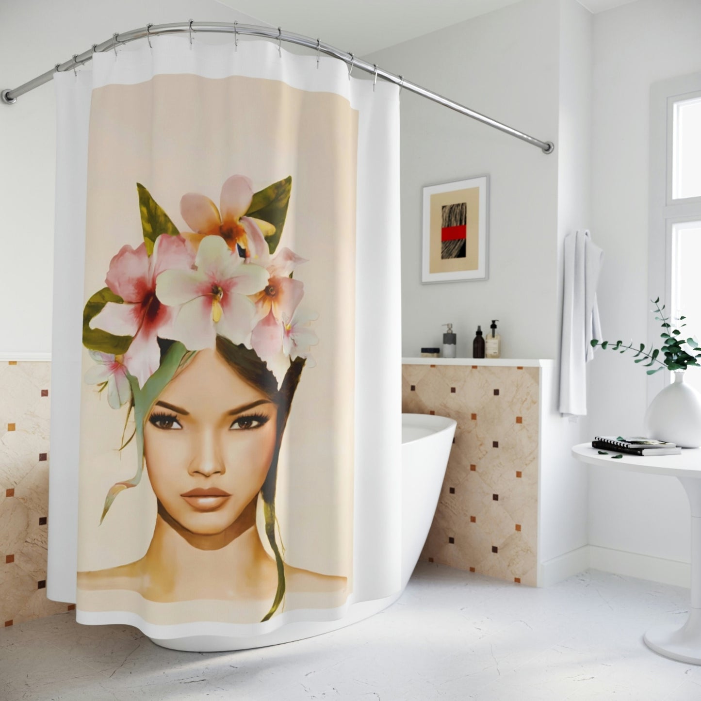 shower curtain, home accessories, bathroom dcor, bathroom, home dcor, housewarming gift, shower room decor - LOLA VEGAS ART