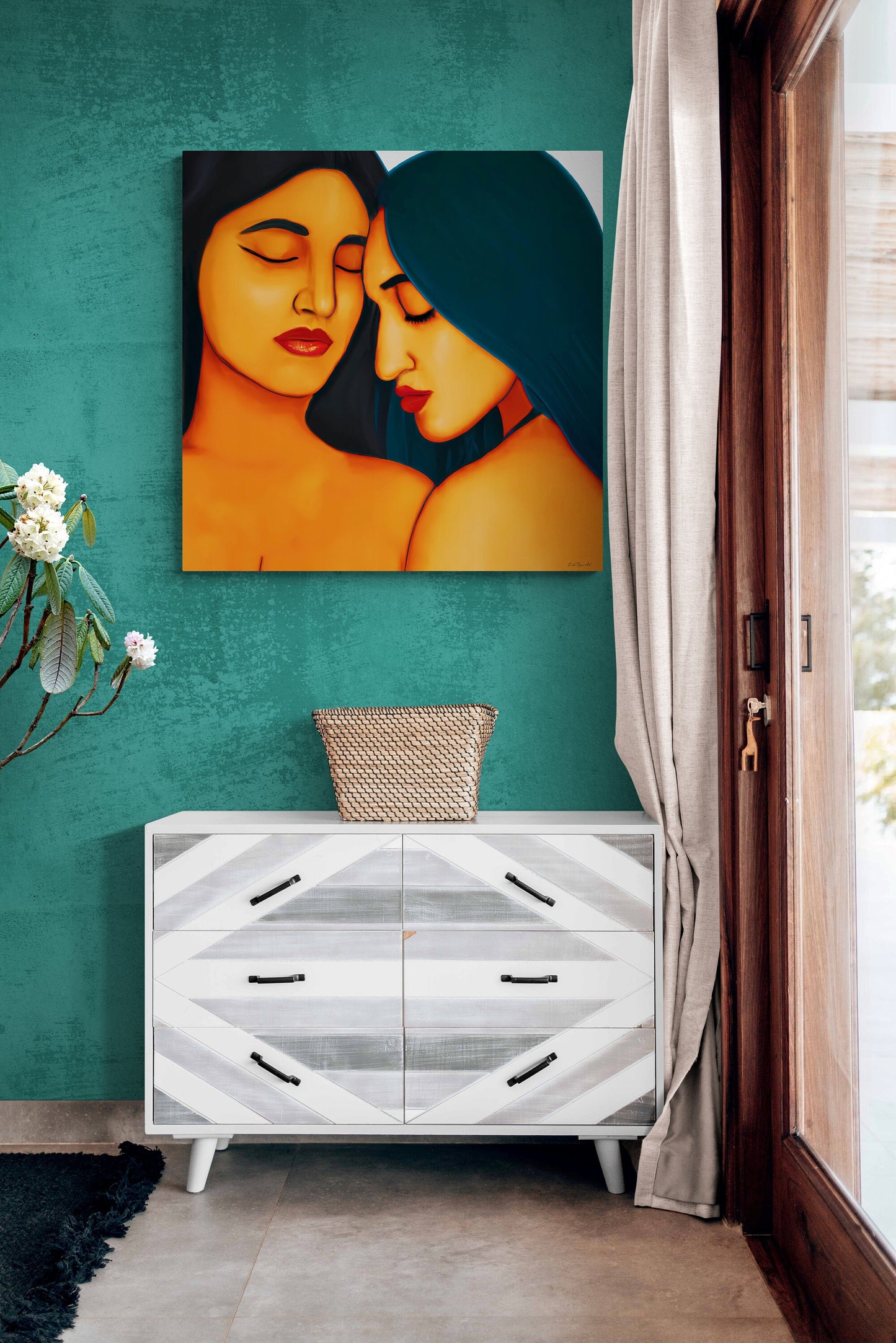 Latina art,romantic wall art, wall art, wall art canvas, wall art decor, woman decor, romantic wall art, wall decor - LOLA VEGAS ART