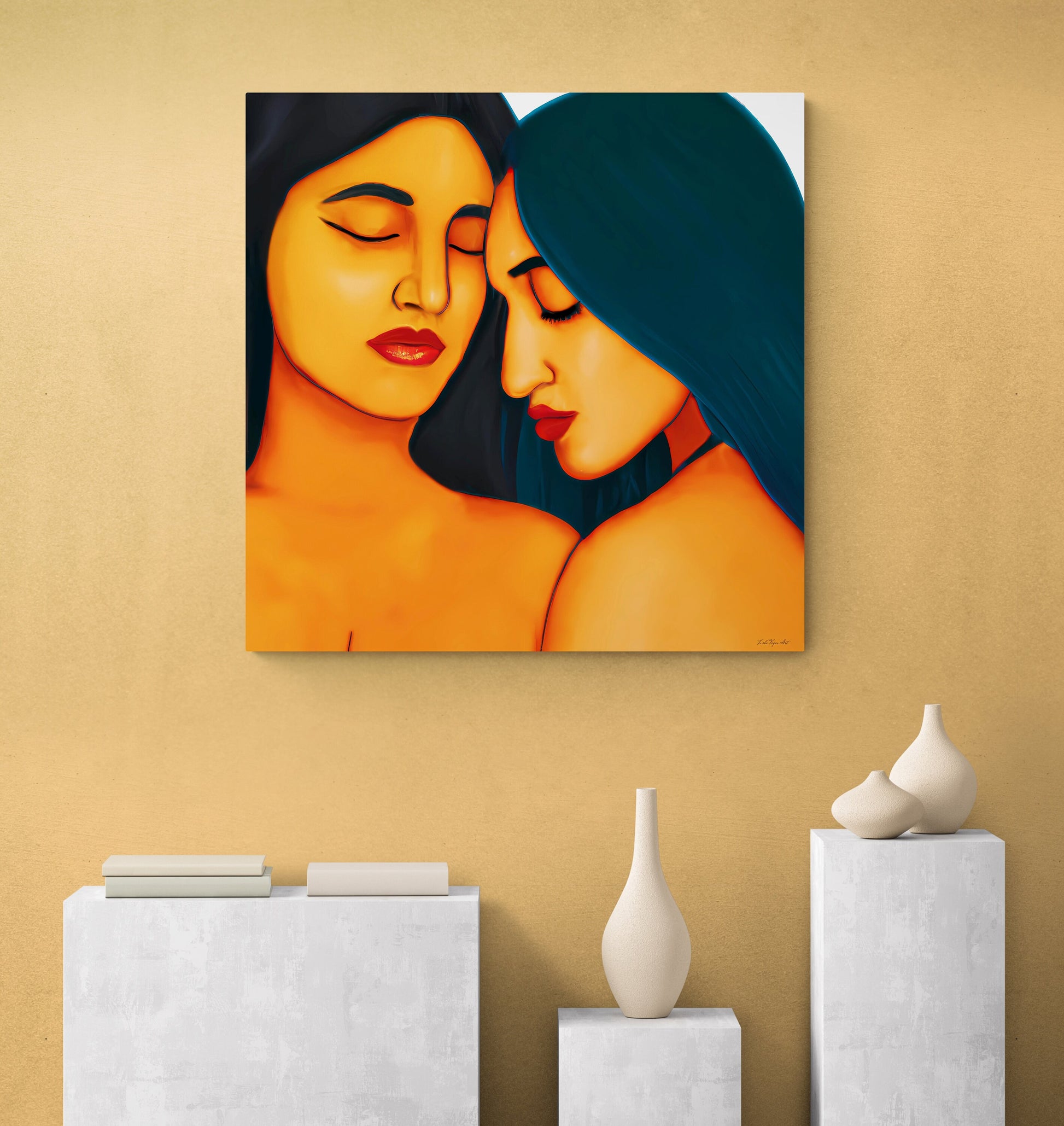 Latina art,romantic wall art, wall art, wall art canvas, wall art decor, woman decor, romantic wall art, wall decor - LOLA VEGAS ART