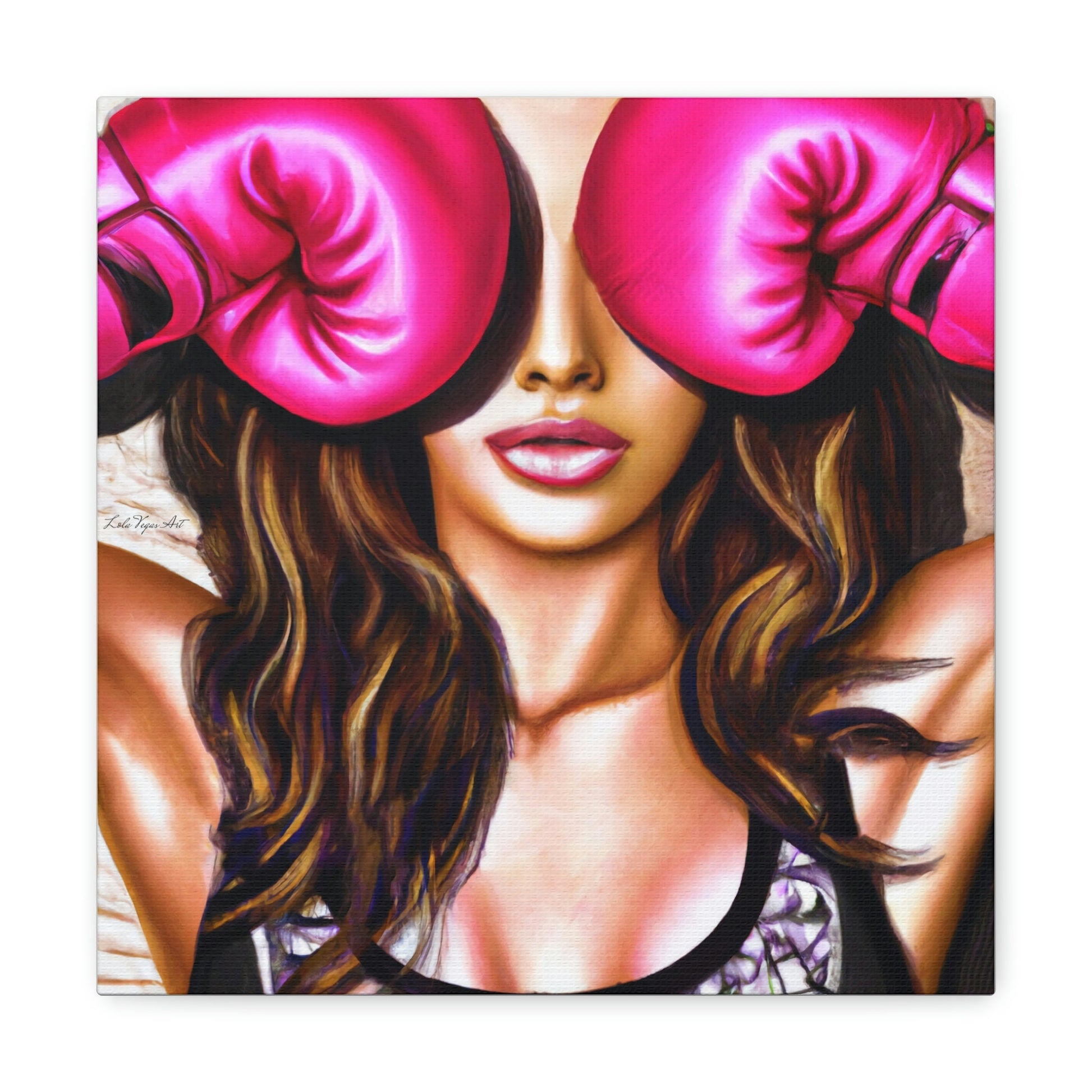 boxing, wall art, wall art canvas, wall art dcor, boxing, boxers, asian art, wall art living room, feminist art - LOLA VEGAS ART