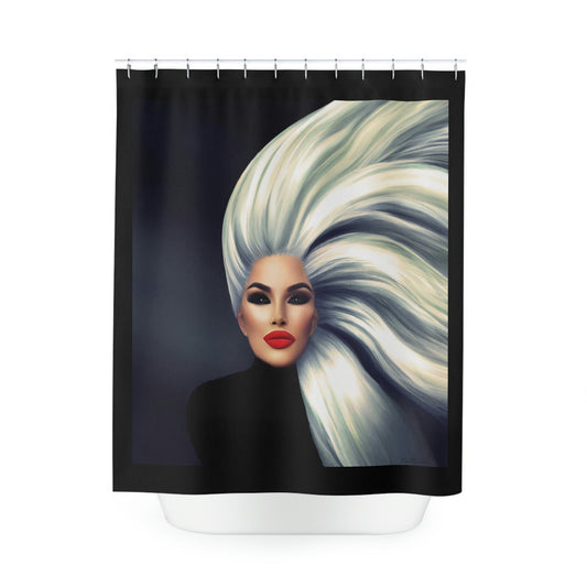 woman, gothic, fantasy art, shower curtain, home accessories, bathroom dcor, bathroom, home dcor, housewarming gift, shower room decor - LOLA VEGAS ART