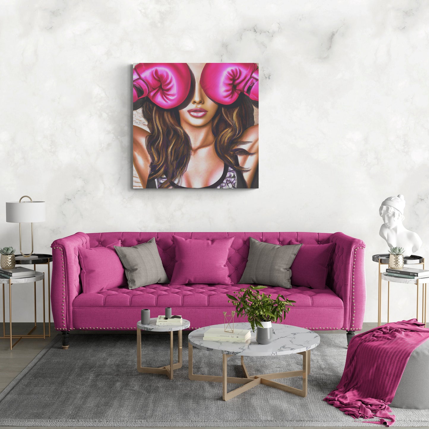 boxing, wall art, wall art canvas, wall art dcor, boxing, boxers, asian art, wall art living room, feminist art - LOLA VEGAS ART