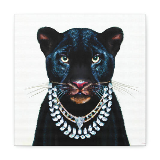 black panther, animal prints, panther wall art, wall art, wall art canvas, wall art dcor, diamonds - LOLA VEGAS ART