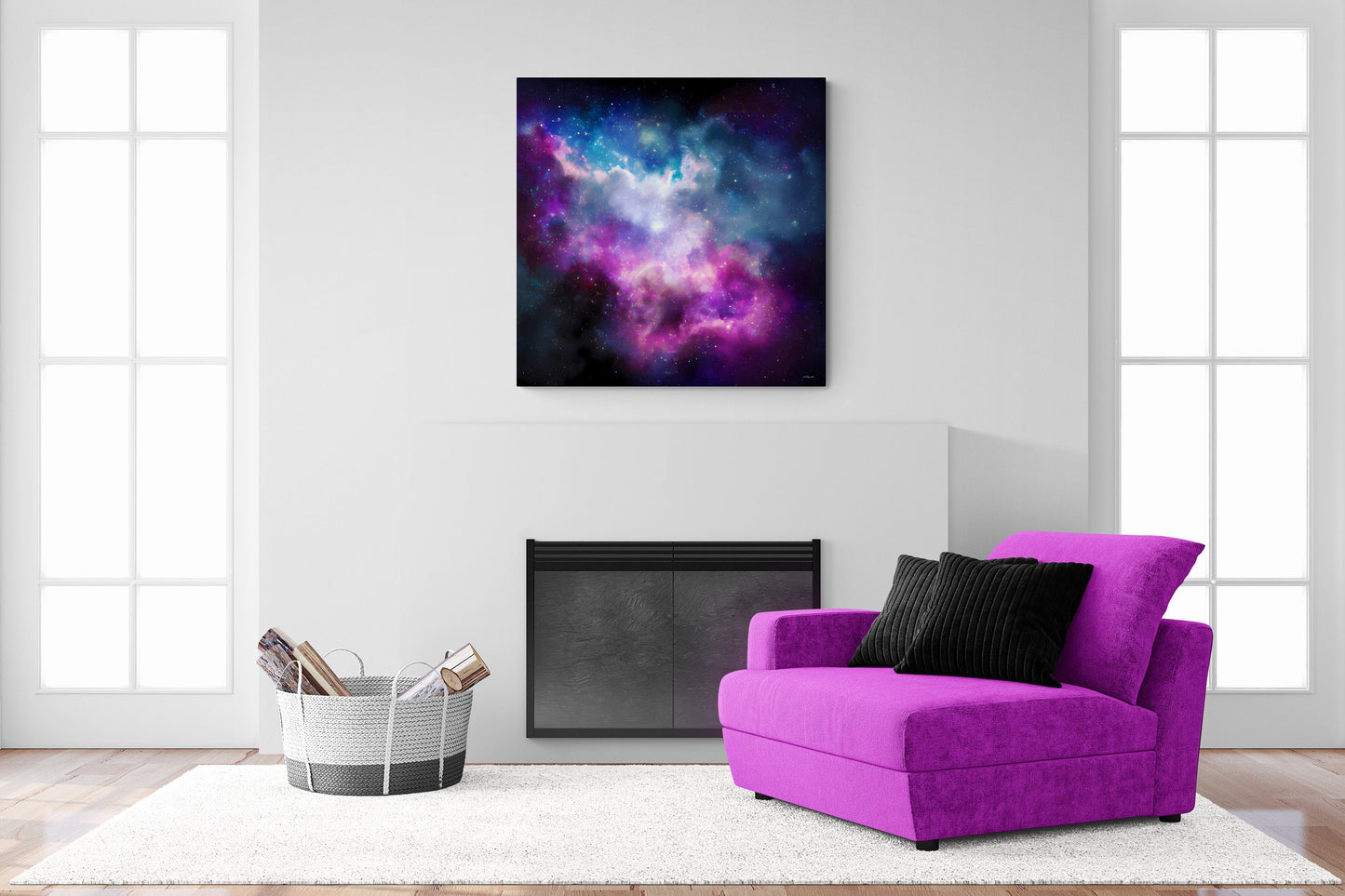 galaxy, space, wall art, wall art canvas, wall art dcor, nebula wall art, astronomy print, outer space, ready to hang - LOLA VEGAS ART