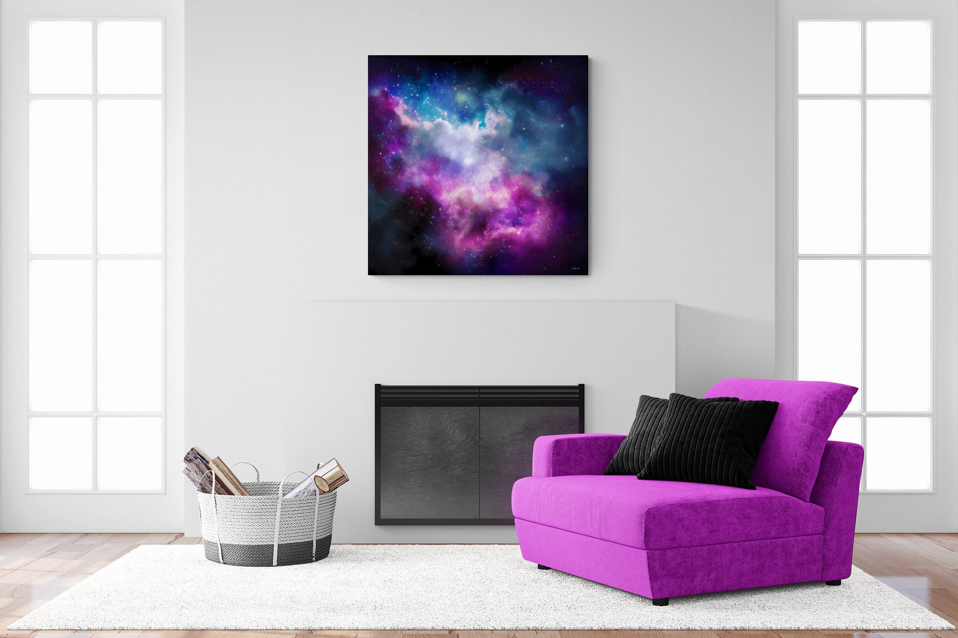 galaxy, space, wall art, wall art canvas, wall art dcor, nebula wall art, astronomy print, outer space, ready to hang - LOLA VEGAS ART