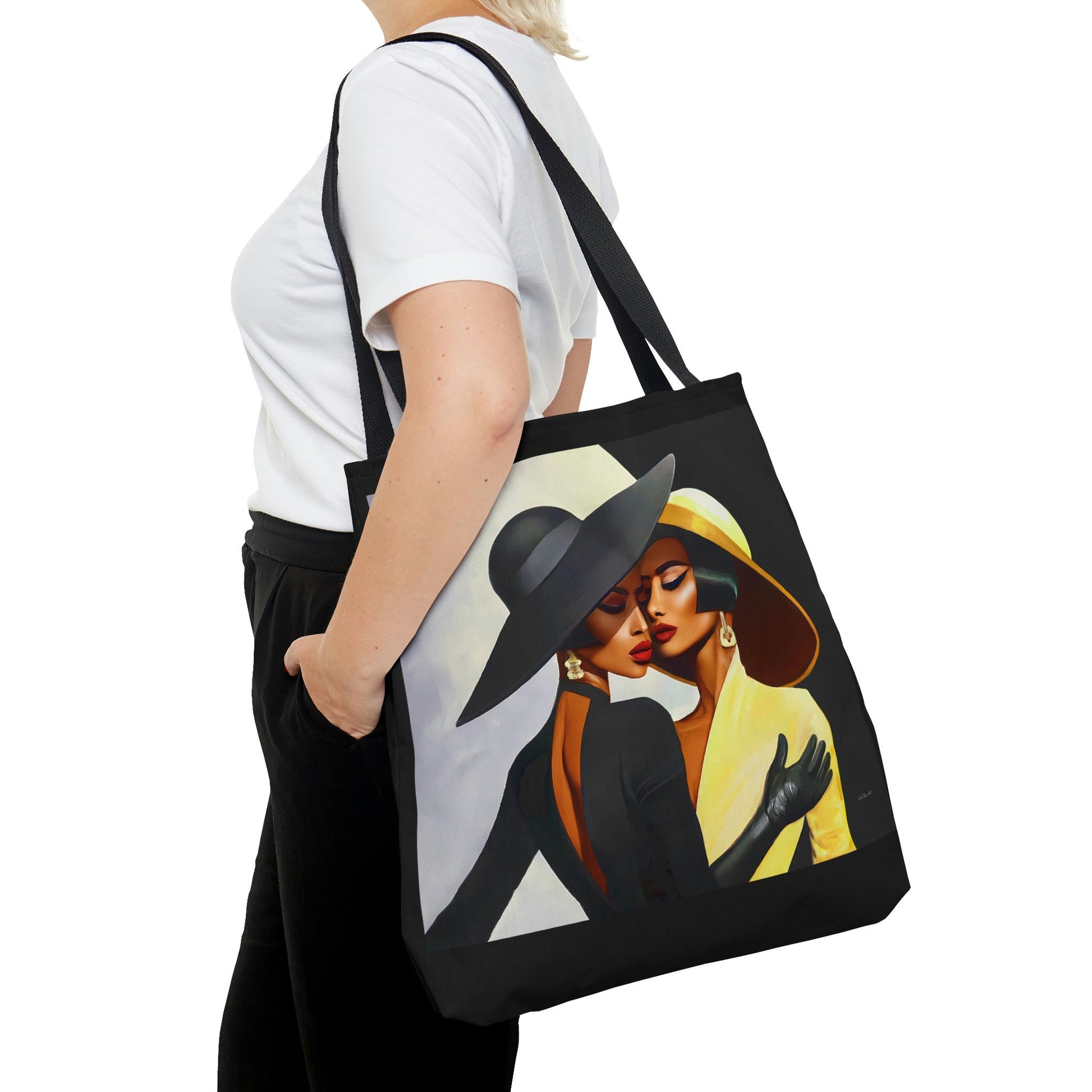 black women, bag, canvas bag, tote bag, gifts for women,  oversized canvas bag, reusable bag, tote bag for women - LOLA VEGAS ART