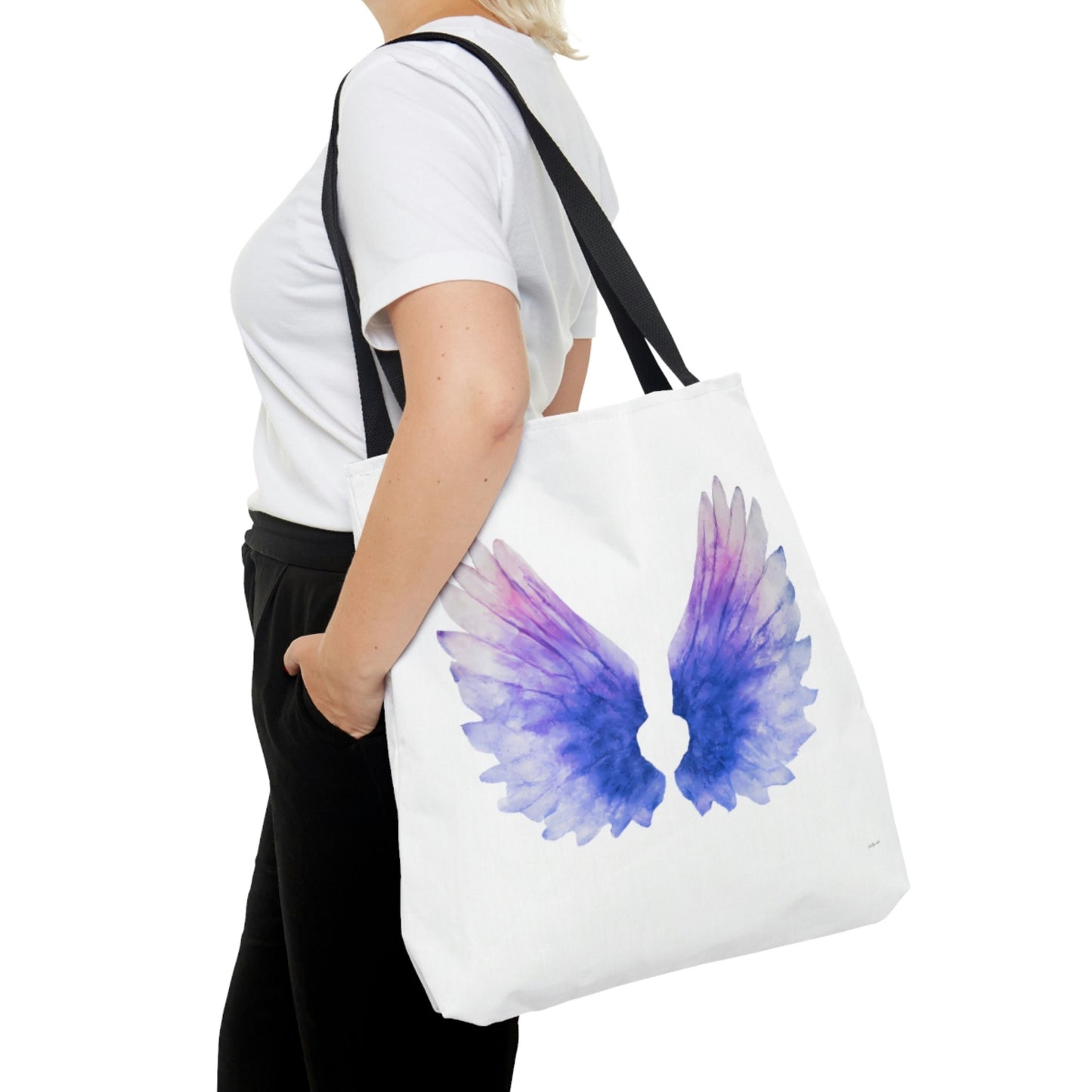 angel wings,bag, canvas bag, tote bag, gifts for women, canvas shopper, oversized canvas bag, reusable bag, shopping bag, tote bag for women - LOLA VEGAS ART