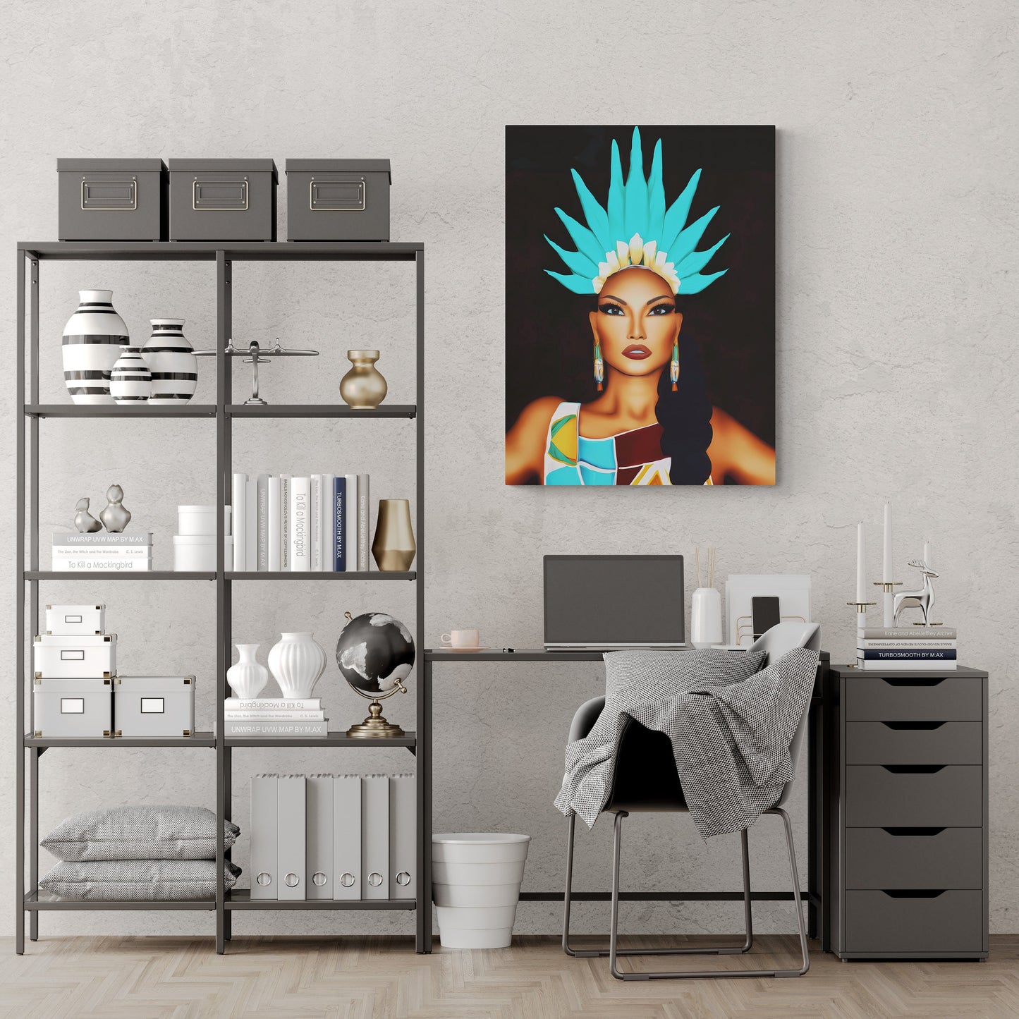 native american, woman, american indian, wall art, wall art canvas, wall art dcor, room wall dcor, unique art, southwestern - LOLA VEGAS ART