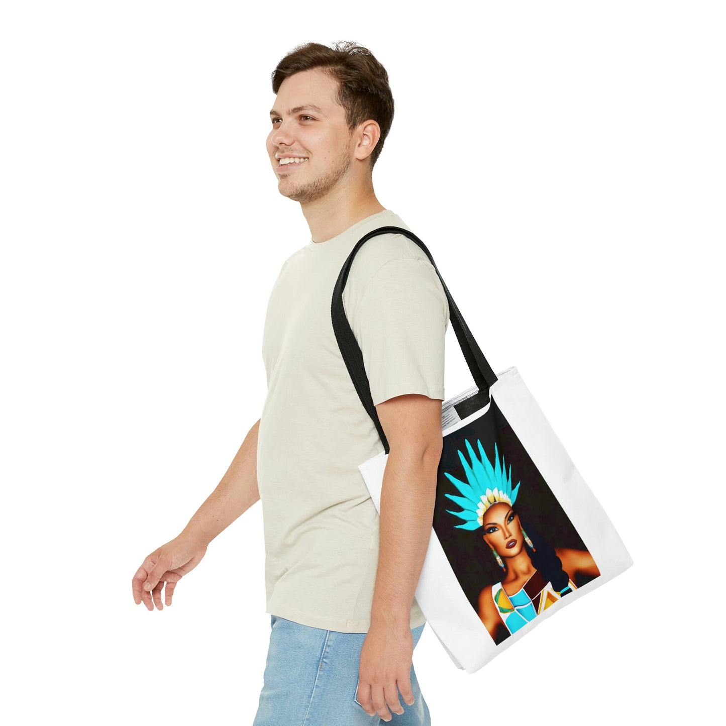 native american, woman, bag, canvas bag, tote bag, gifts for women, oversized canvas bag, reusable bag, shopping bag, tote bag for women - LOLA VEGAS ART